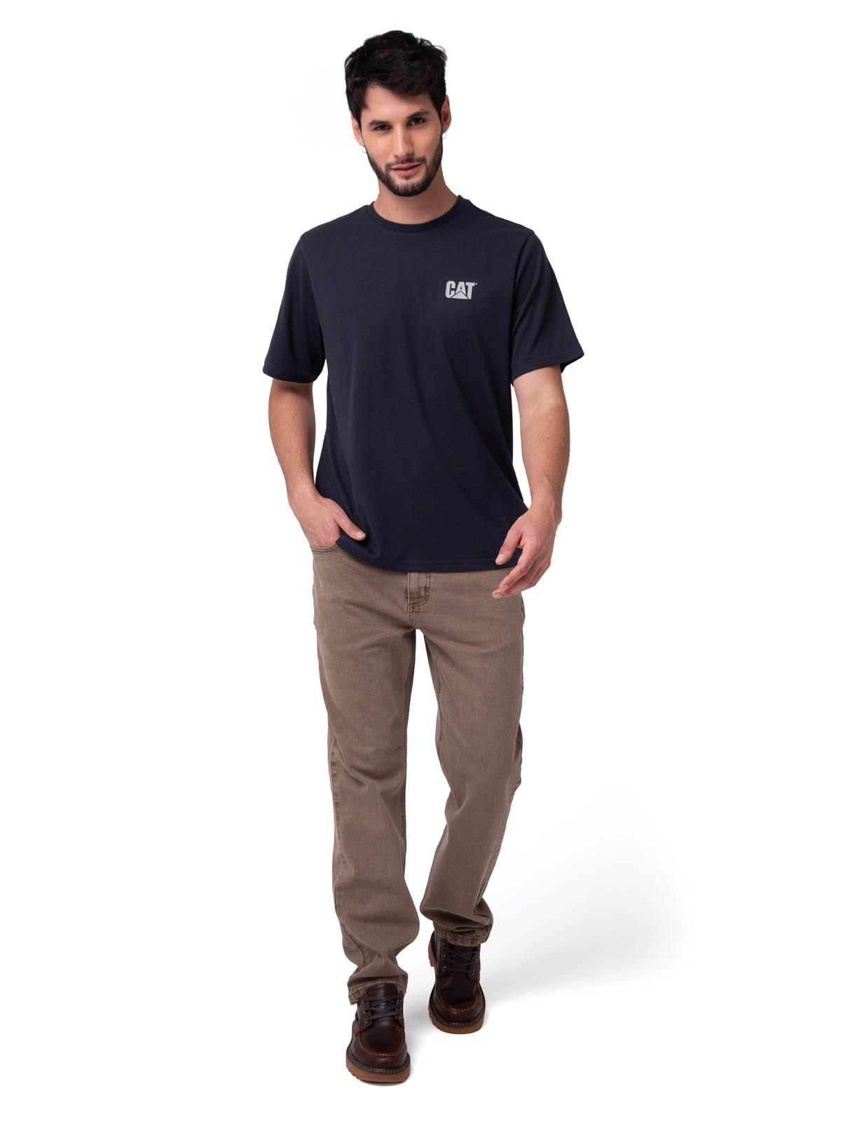 Polera Manga Corta Hombre Small Logo Azul-5