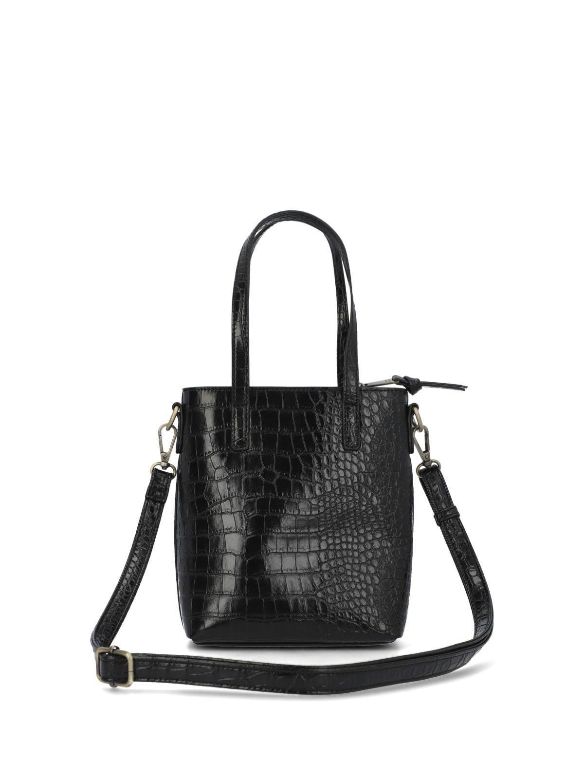 Cartera Mujer Croco Cross Negro-2