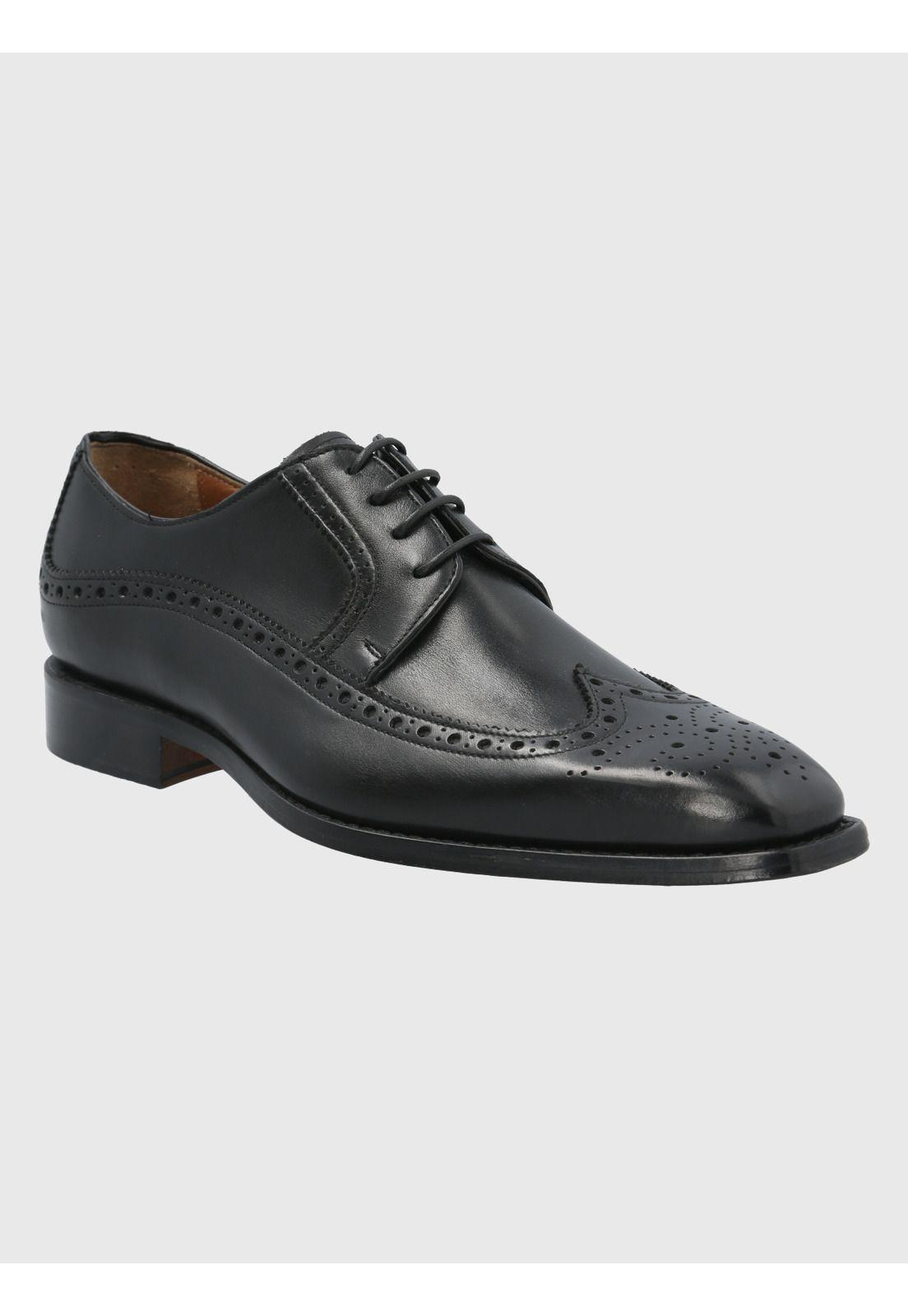 Zapato Cuero Negro Hombre Marino -0