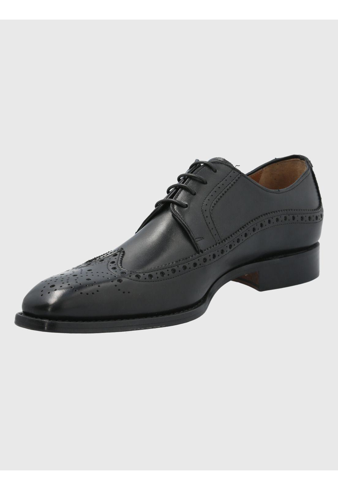 Zapato Cuero Negro Hombre Marino -4