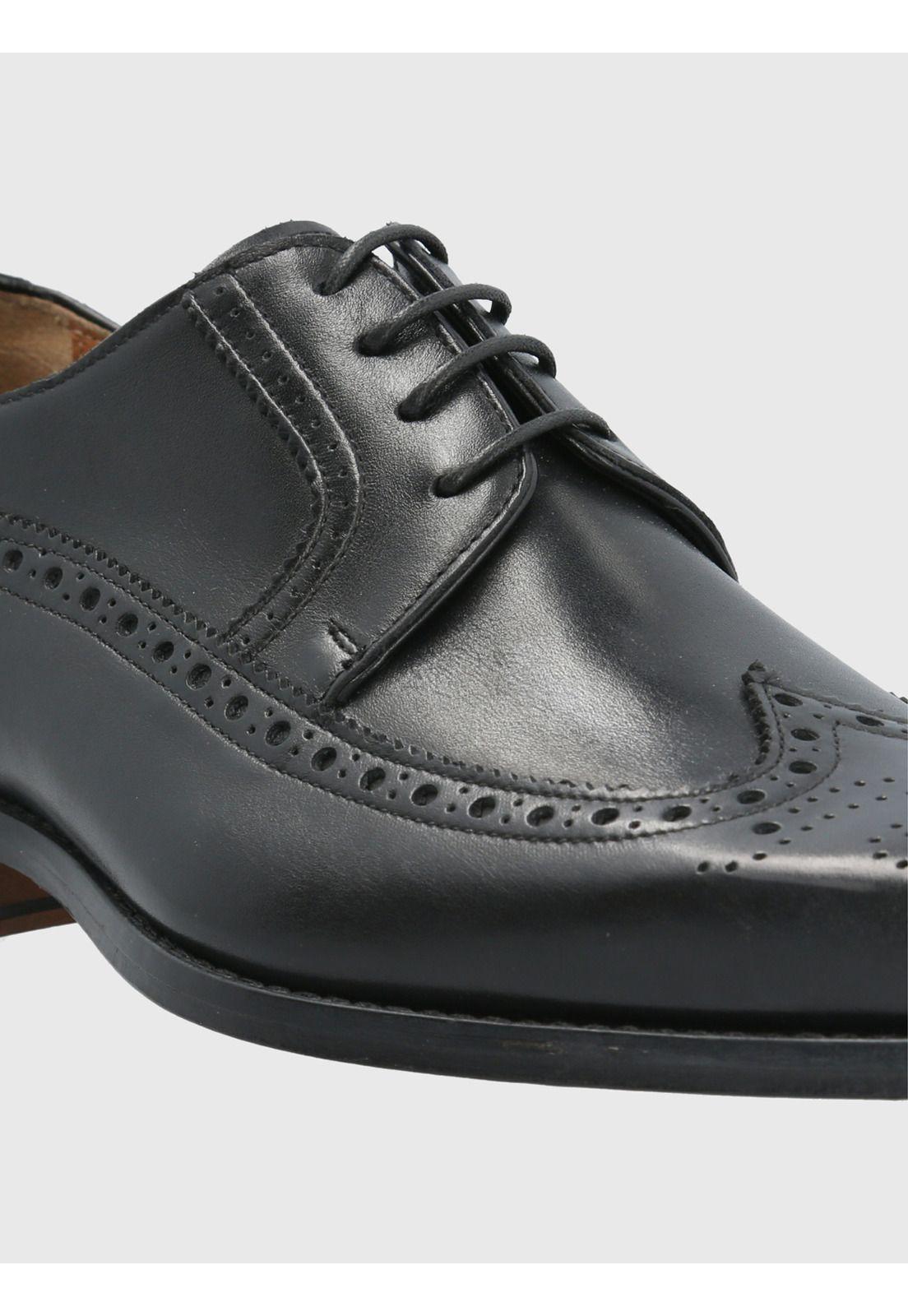 Zapato Cuero Negro Hombre Marino -7