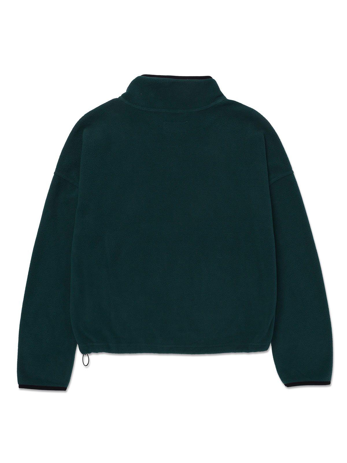 Polar Mujer Boxy Oversized Half Zip Verde Petróleo-1