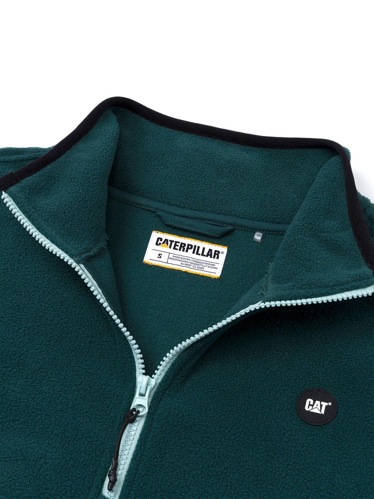 Polar Mujer Boxy Oversized Half Zip Verde Petróleo-3