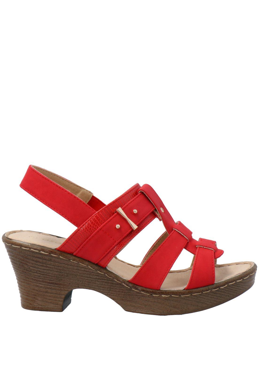 Sandalia Mujer Iagos Rojo-1