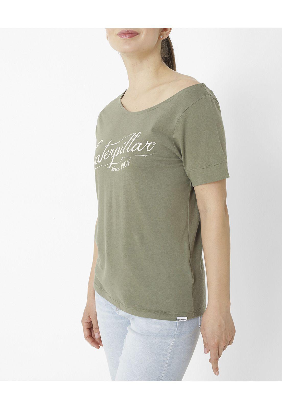 Polera M/C W Off The Shoulder T Verde Oscuro Mujer-4