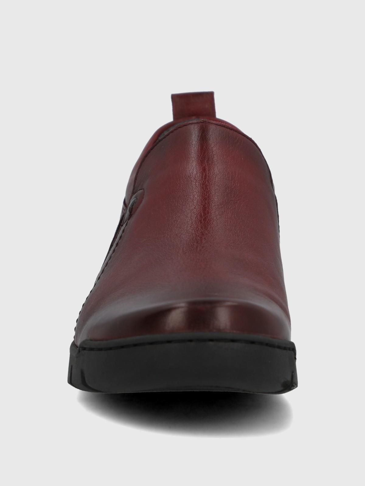 Slip On Cuero Mujer Henry II Burdeo-3