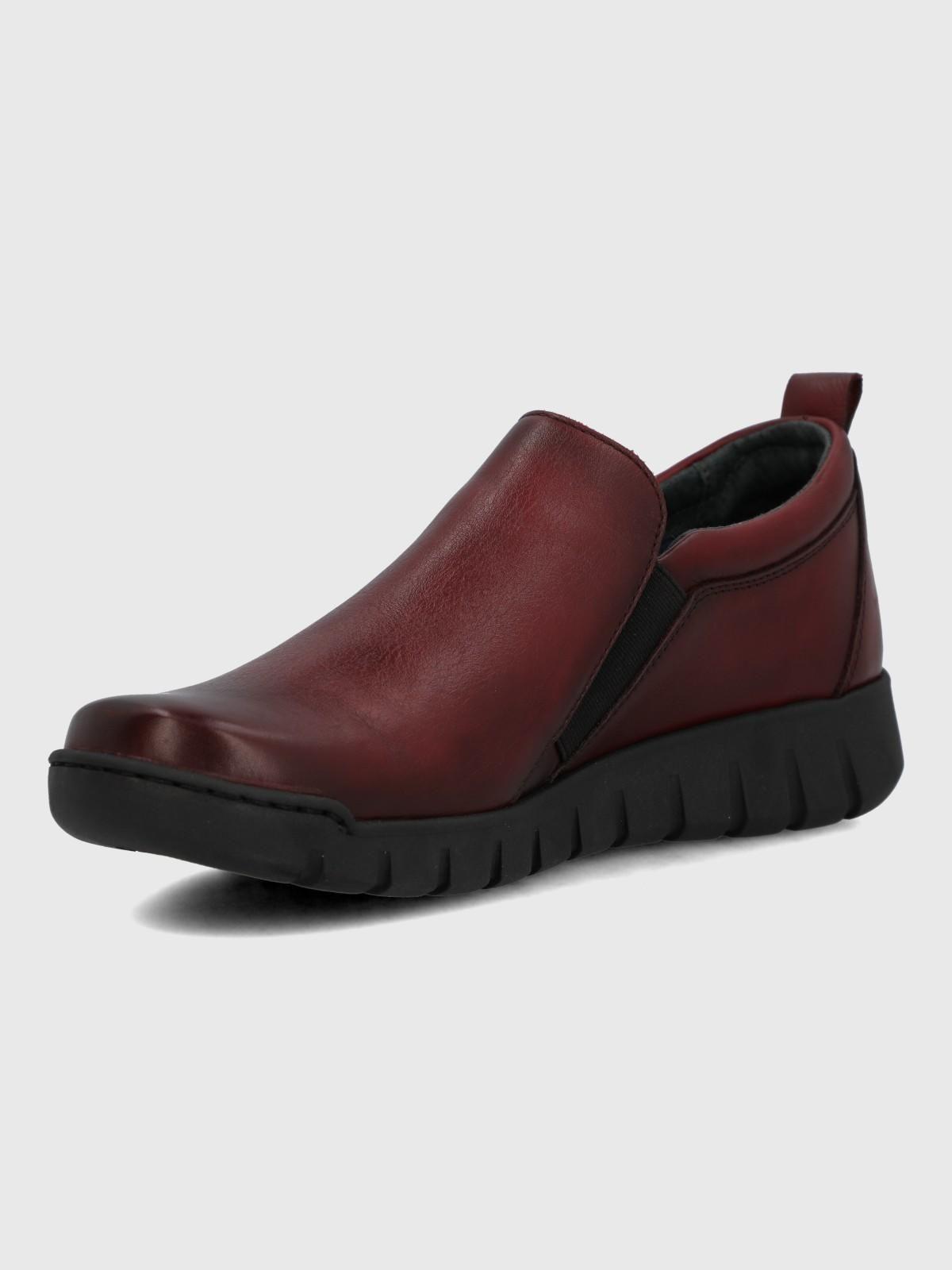 Slip On Cuero Mujer Henry II Burdeo-4