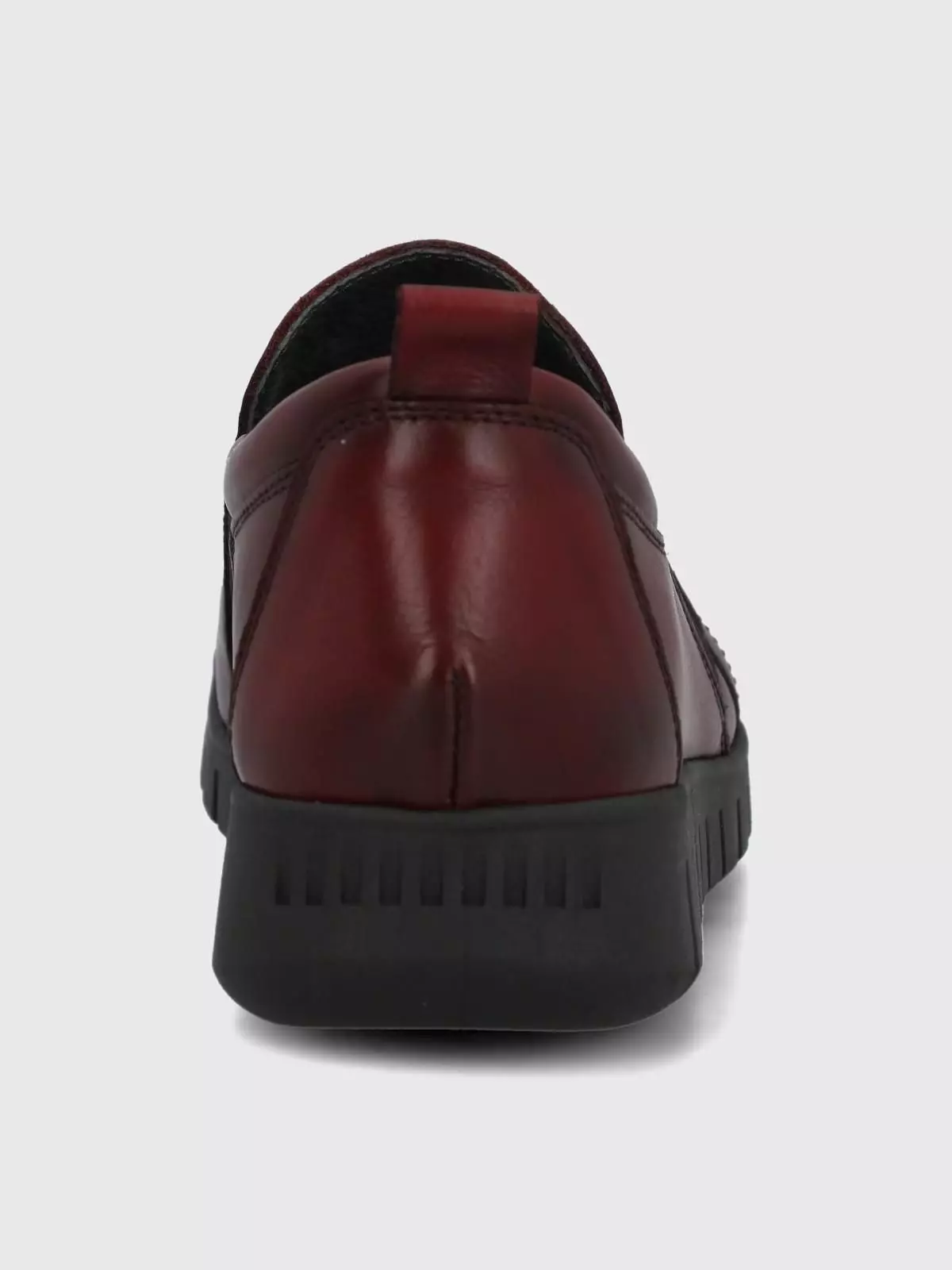 Slip On Cuero Mujer Henry II Burdeo-6