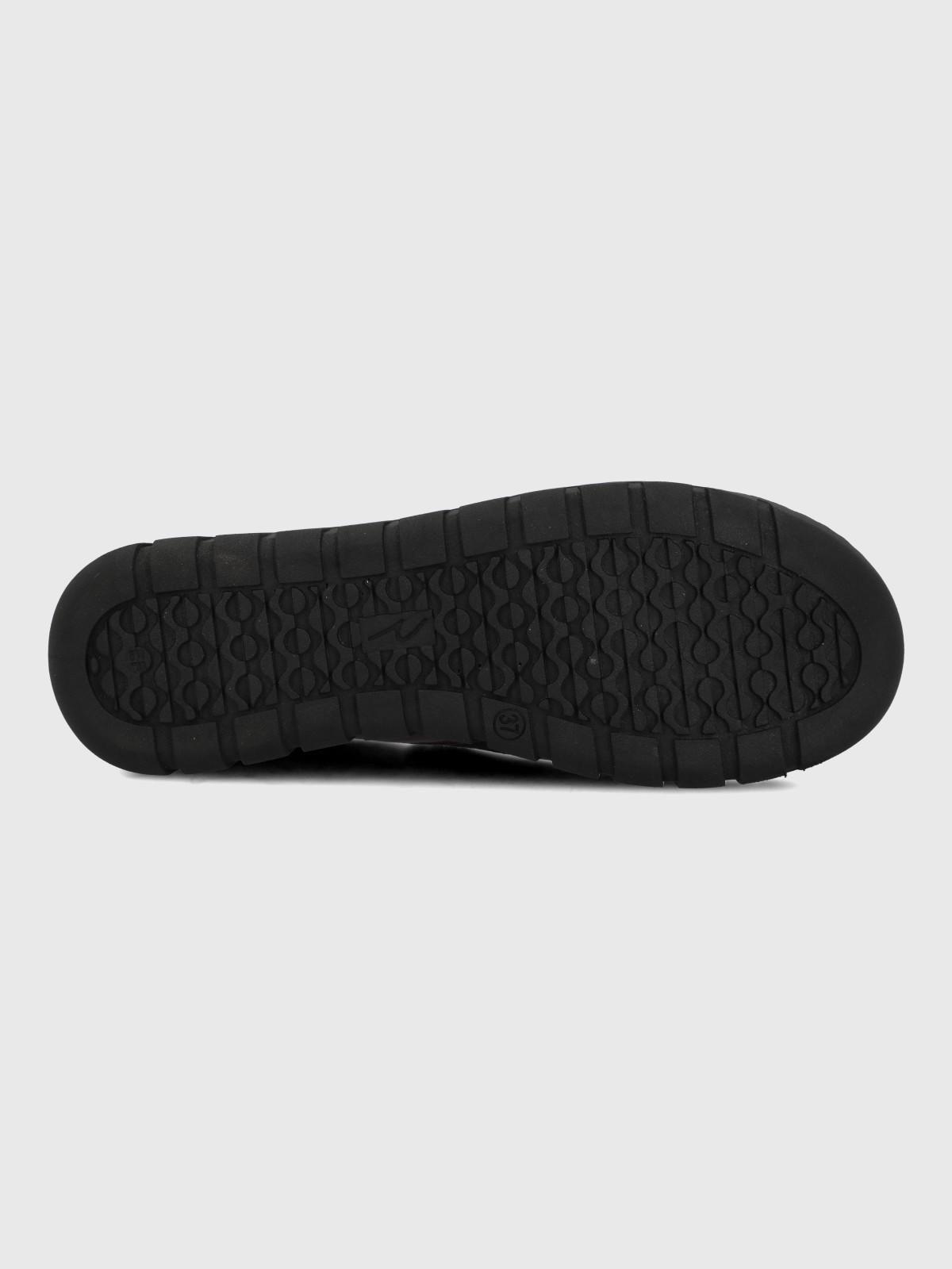 Slip On Cuero Mujer Henry II Burdeo-7