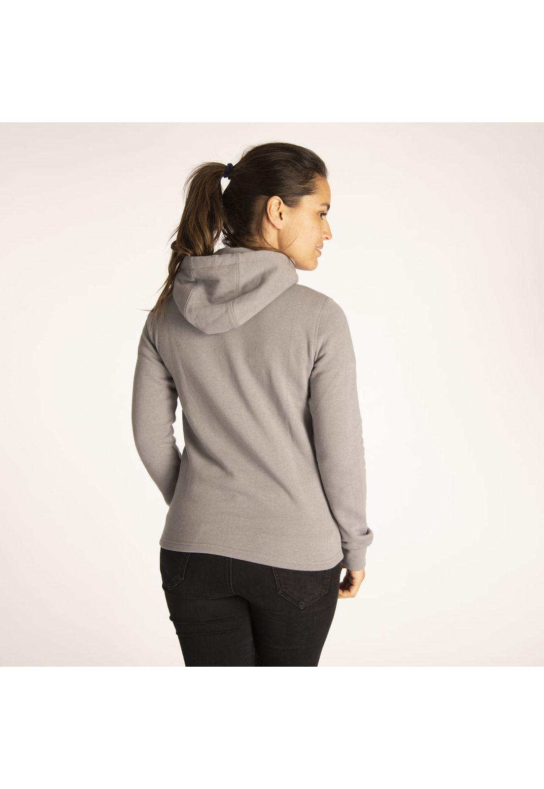 Polerón Mujer W Alpha 1/4 Zip Gris-3