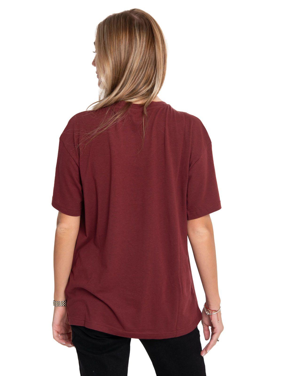 Polera Manga Corta Mujer Oversized Graphic Rojo-3