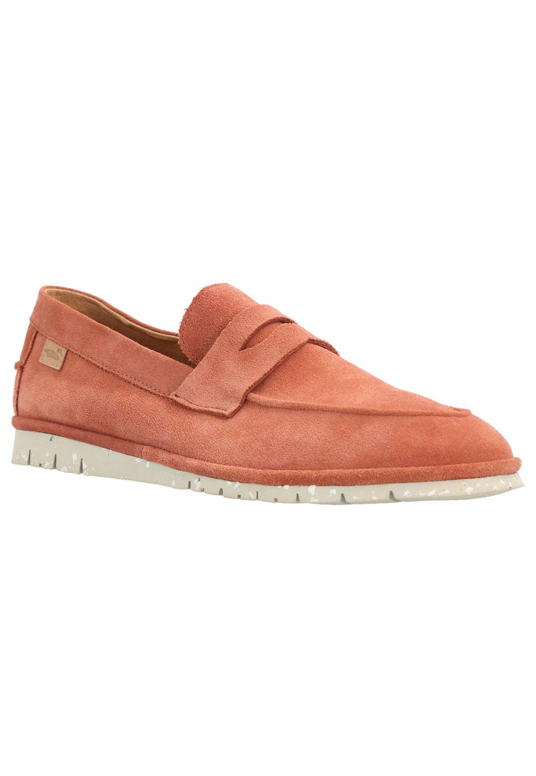 Mocasín Cuero Hombre Ninfo Rojo -1