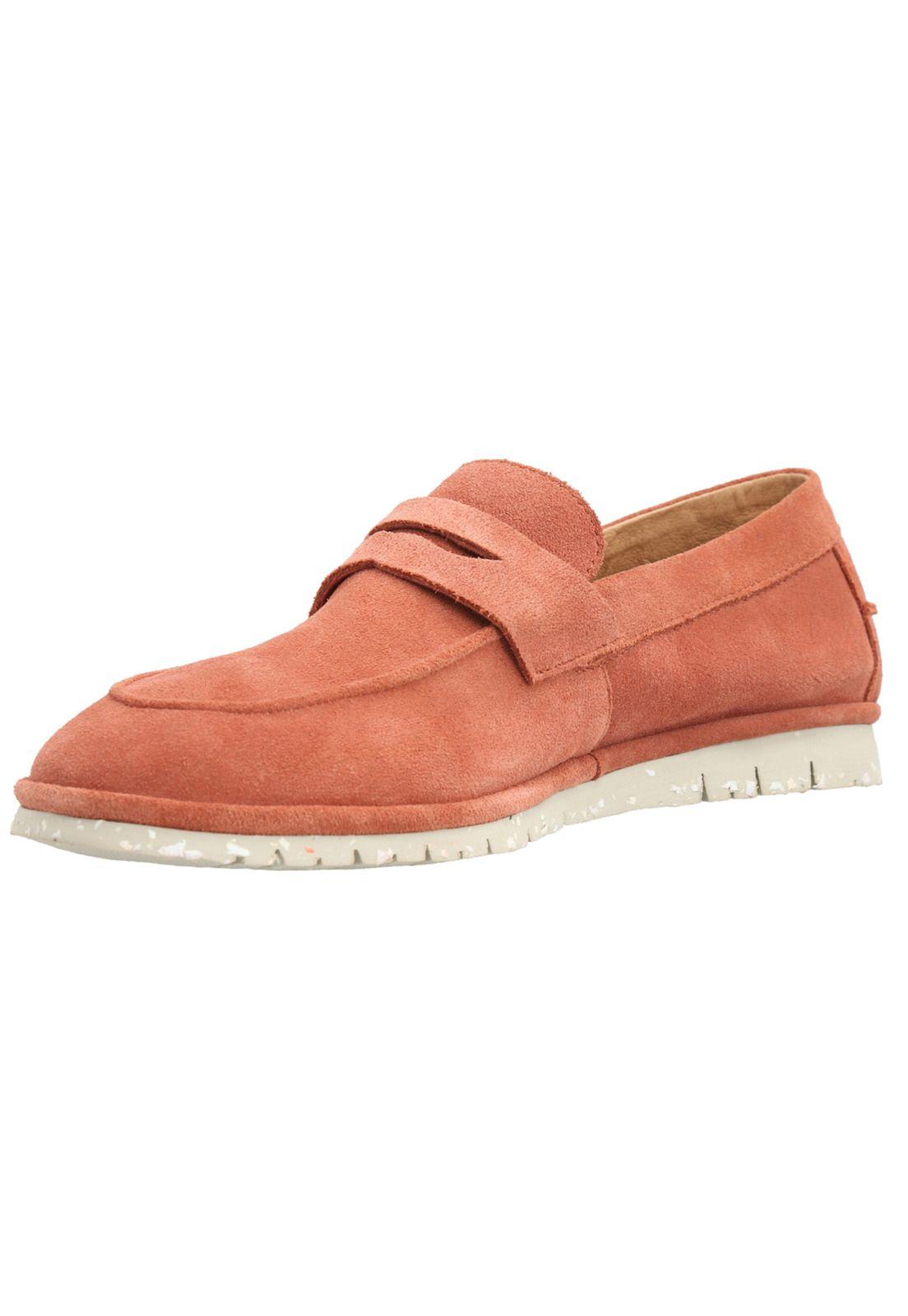 Mocasín Cuero Hombre Ninfo Rojo -3