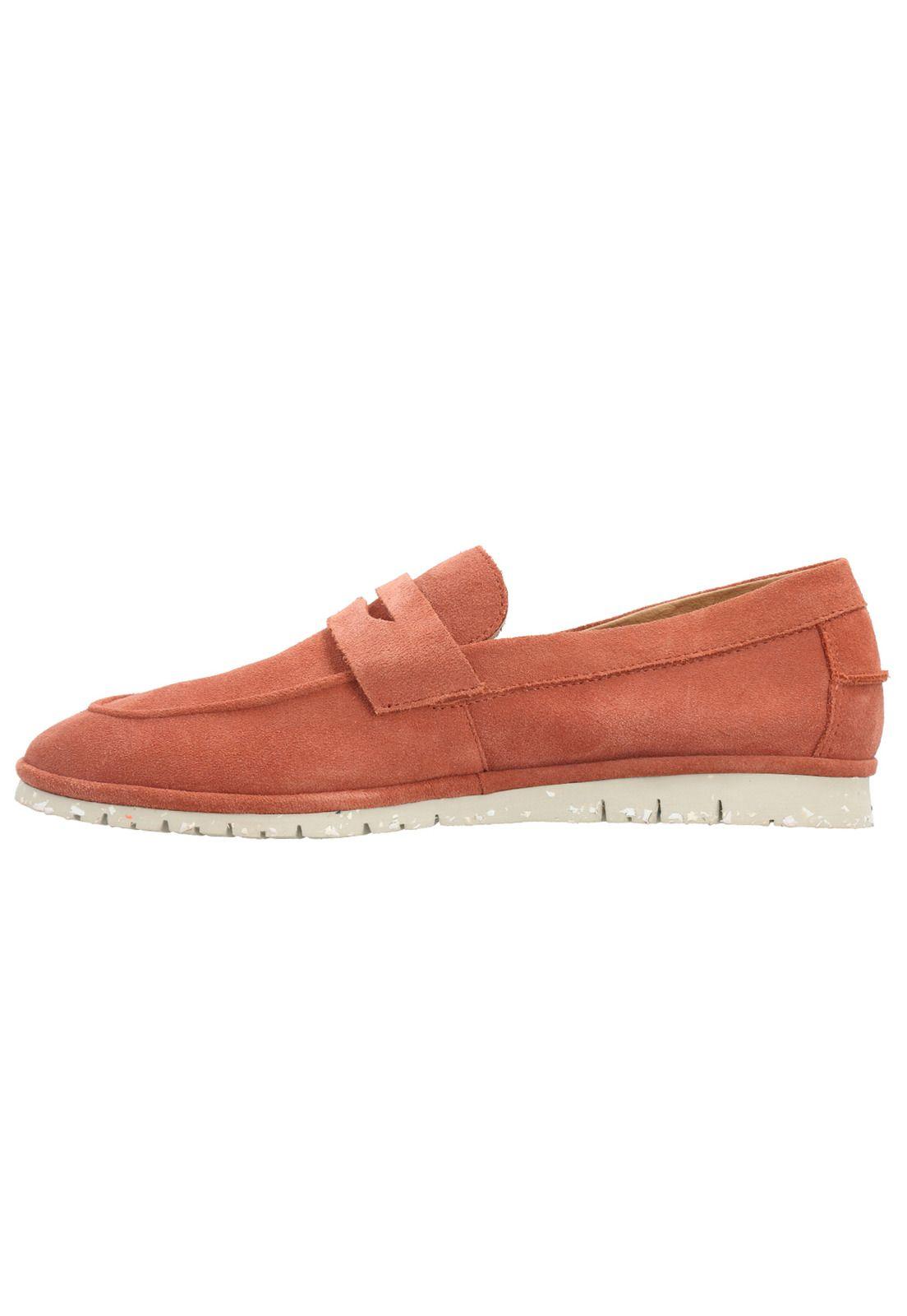 Mocasín Cuero Hombre Ninfo Rojo -4