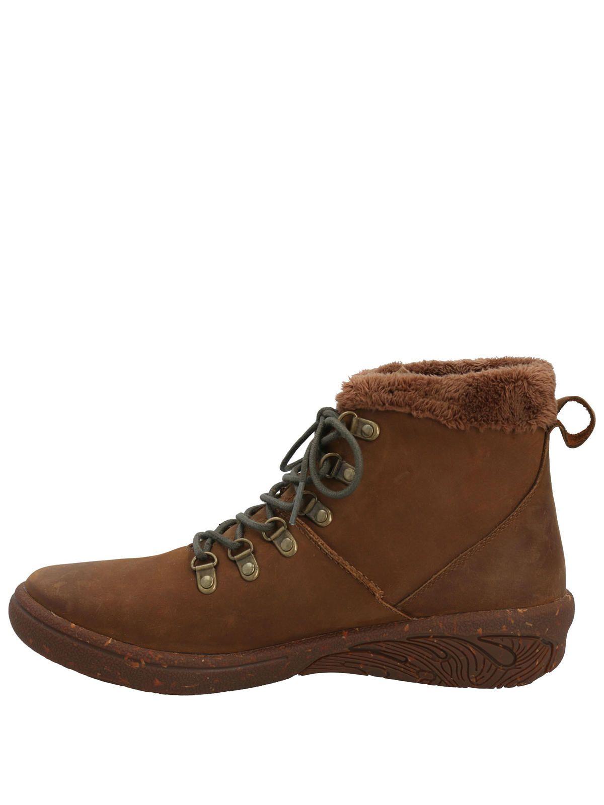 Botín Cuero Mujer Sayen Café-4