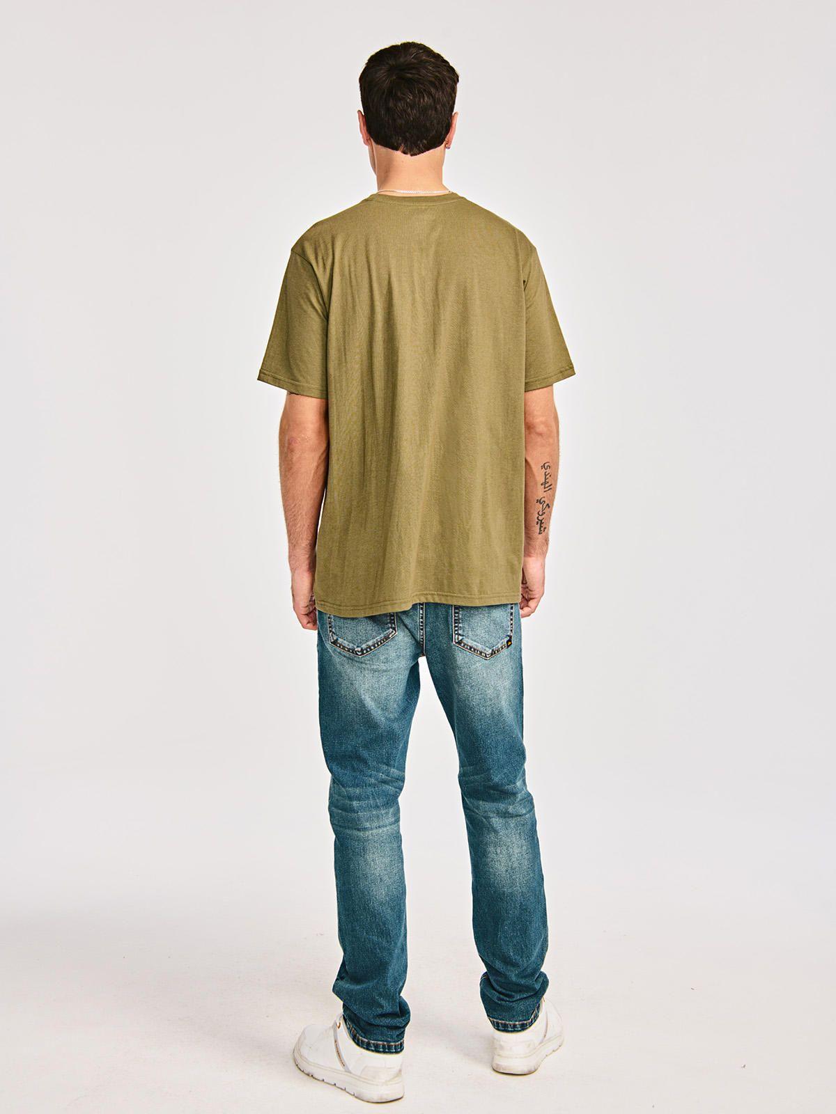Polera Manga Corta Hombre Caterpillar LogoVerde-4