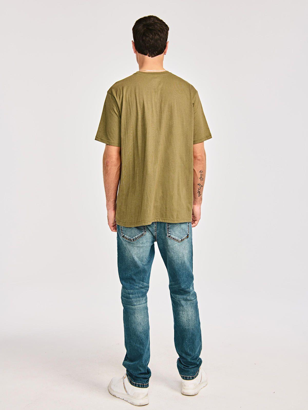 Polera Manga Corta Hombre Caterpillar LogoVerde-4