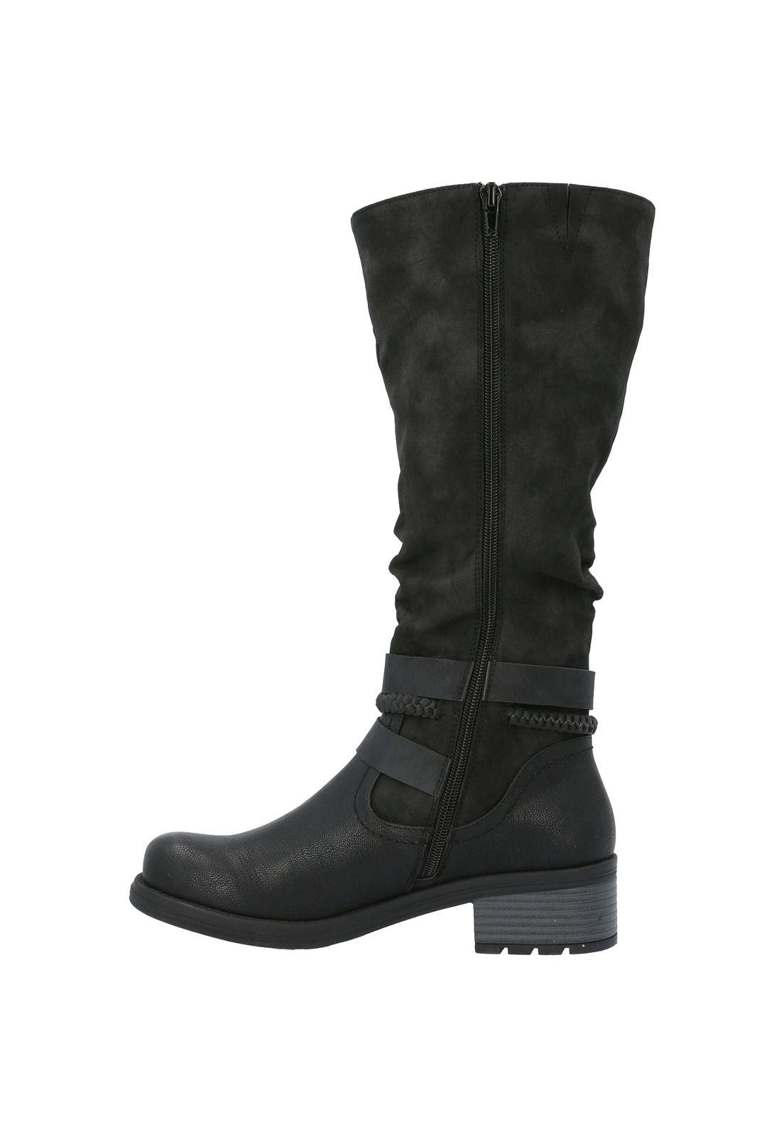 Bota Mujer Kay Negro-4