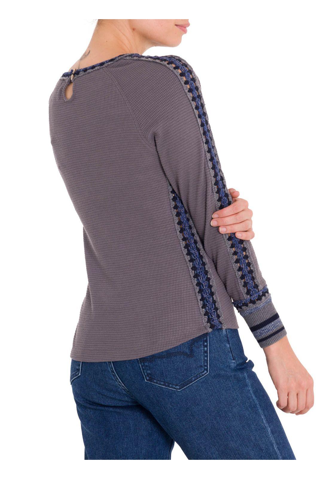 Polera Algodón Orgánico Mujer Maroma Azul-6