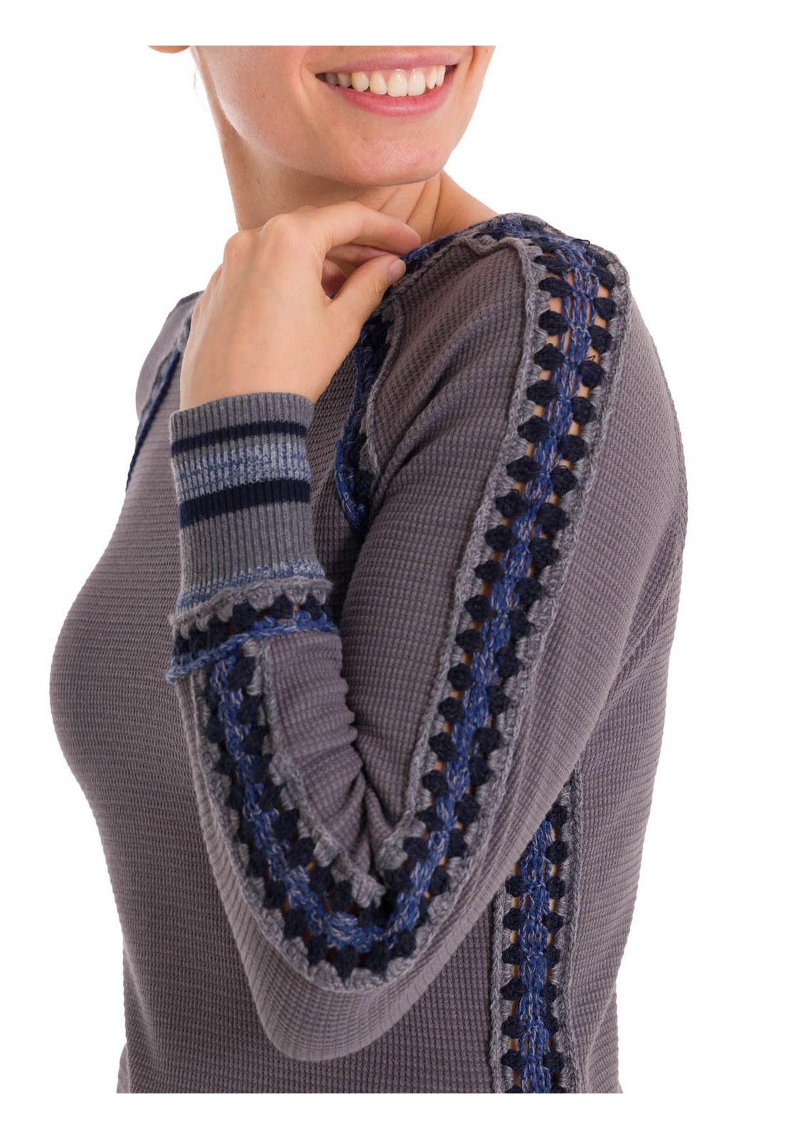Polera Algodón Orgánico Mujer Maroma Azul-7