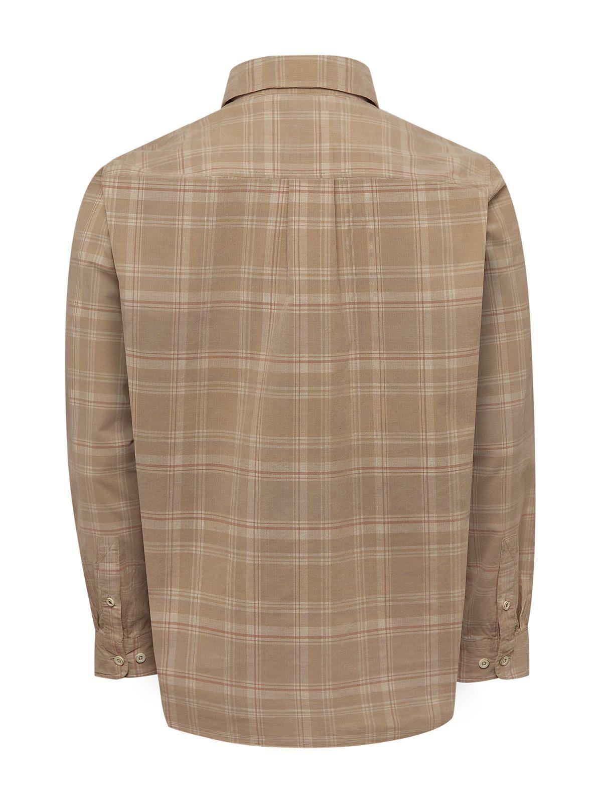 Camisa Hombre Tartancord Beige-1