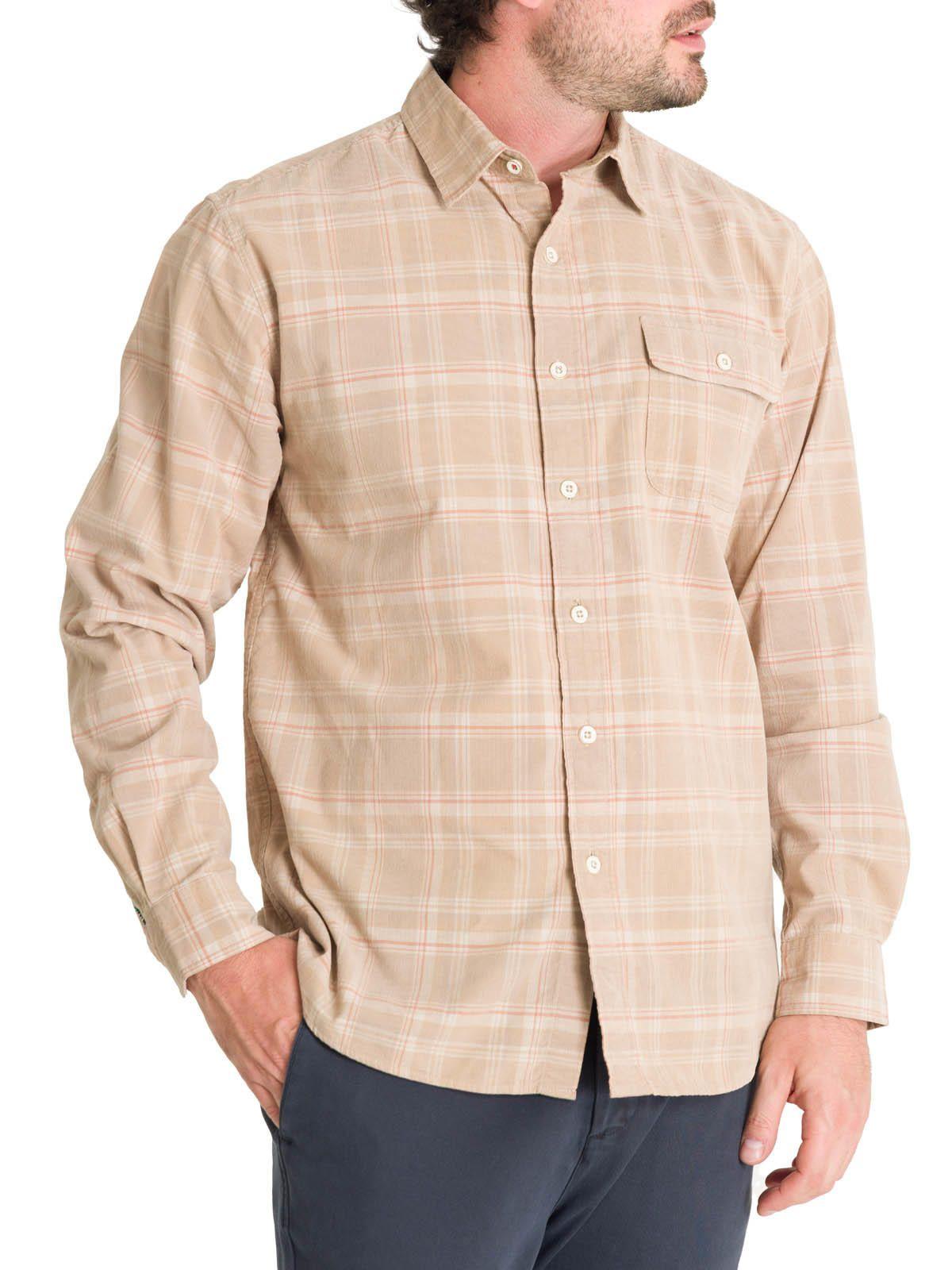 Camisa Hombre Tartancord Beige-4