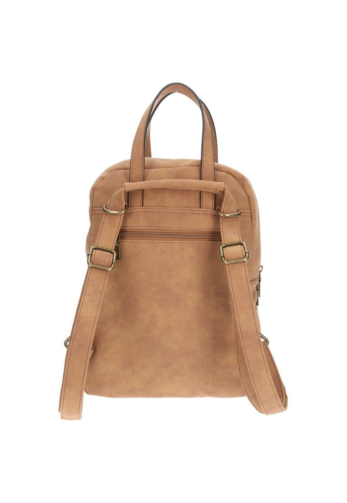 Mochila Convertible Mujer Lisboa Backbag Café-2