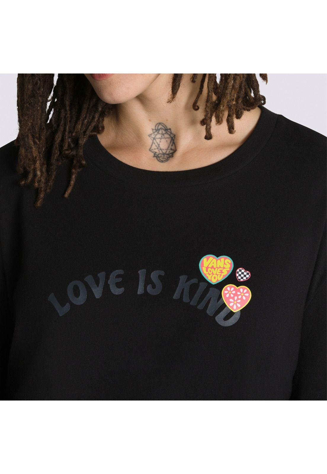 Polera Manga Larga Love Is Kind Twofer Negro Mujer-4