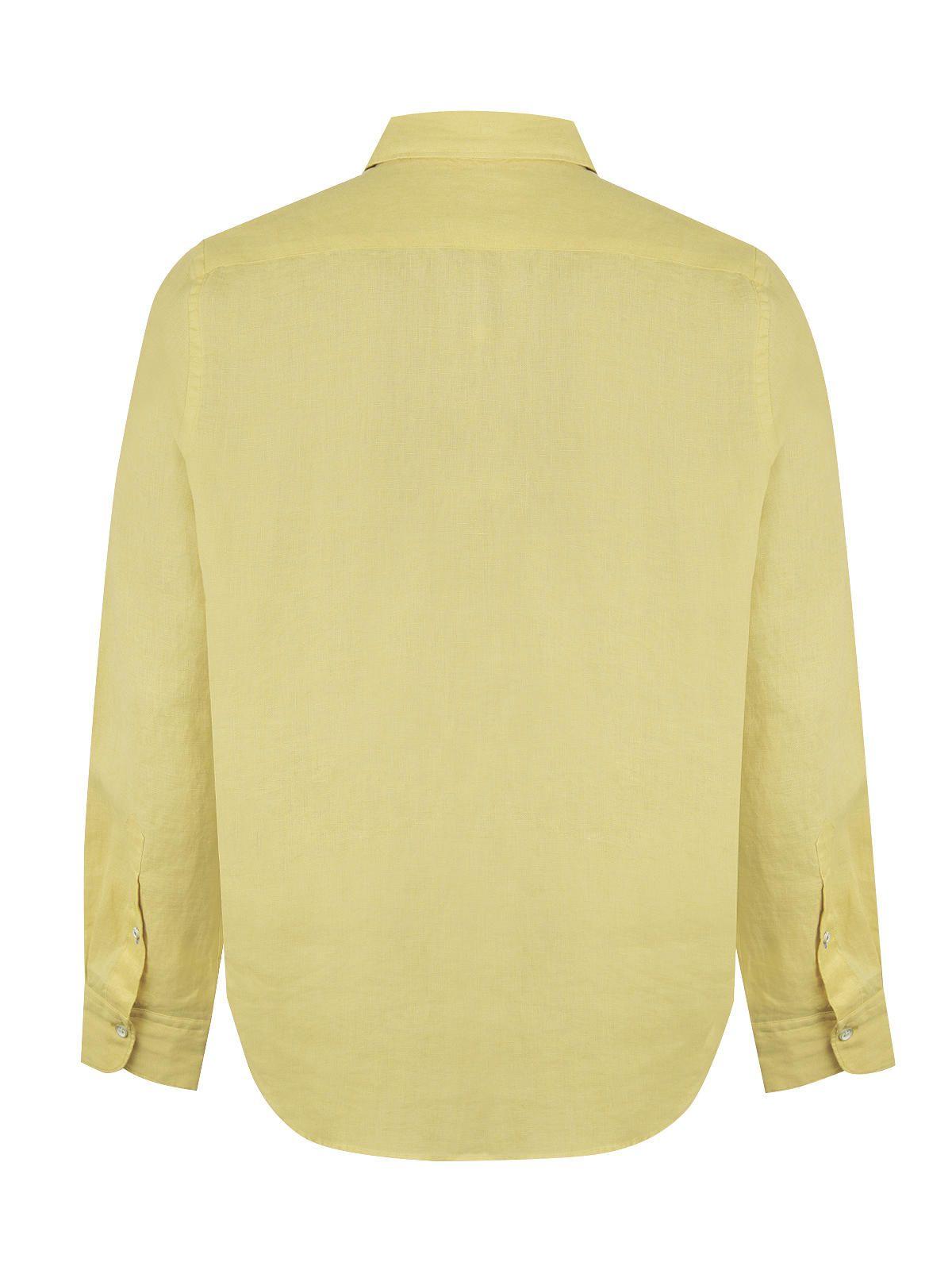 Camisa Lino Orgánico Amarillo Linensol Hombre -1
