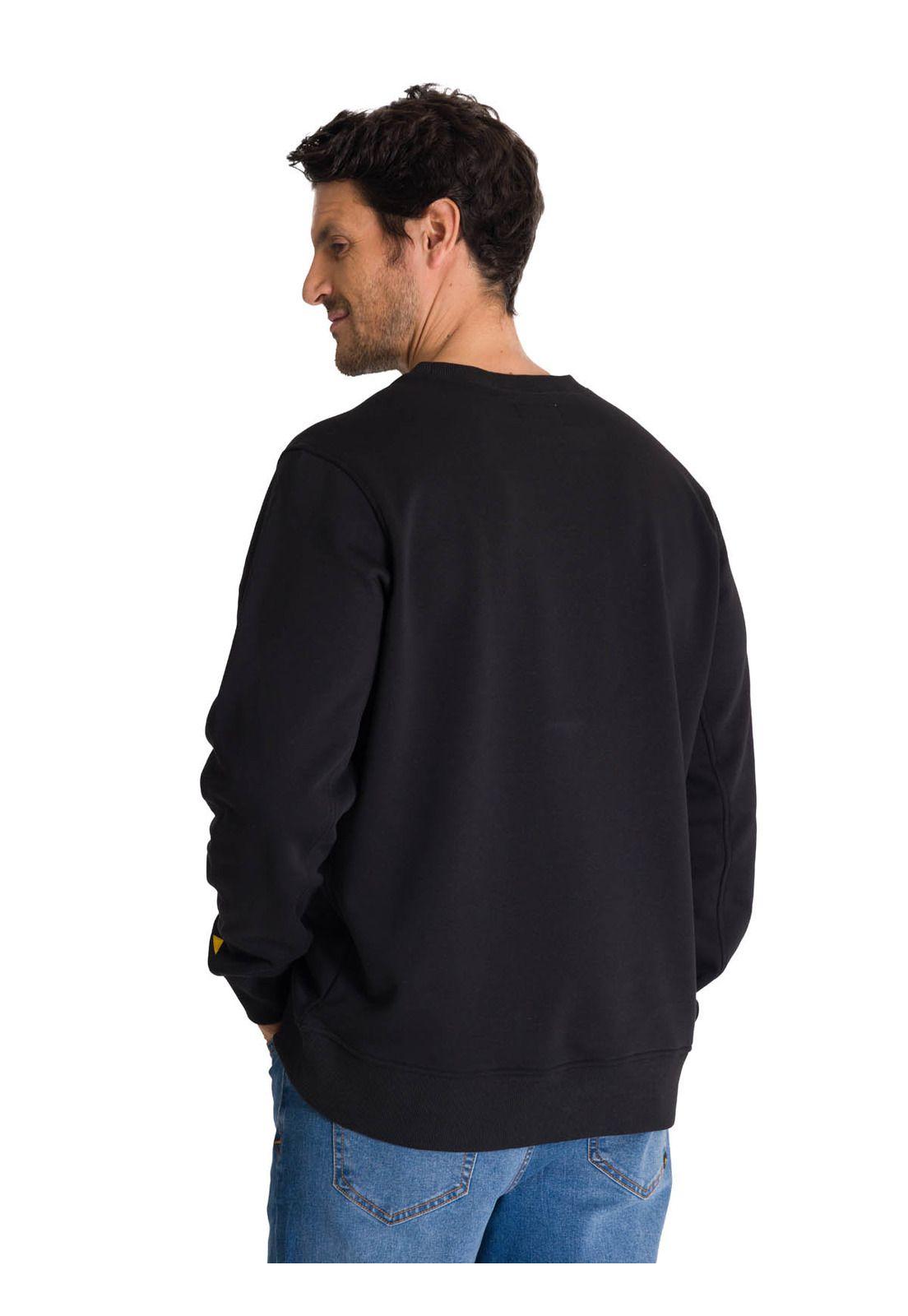 Polerón Crewneck Hombre Logo Negro-3