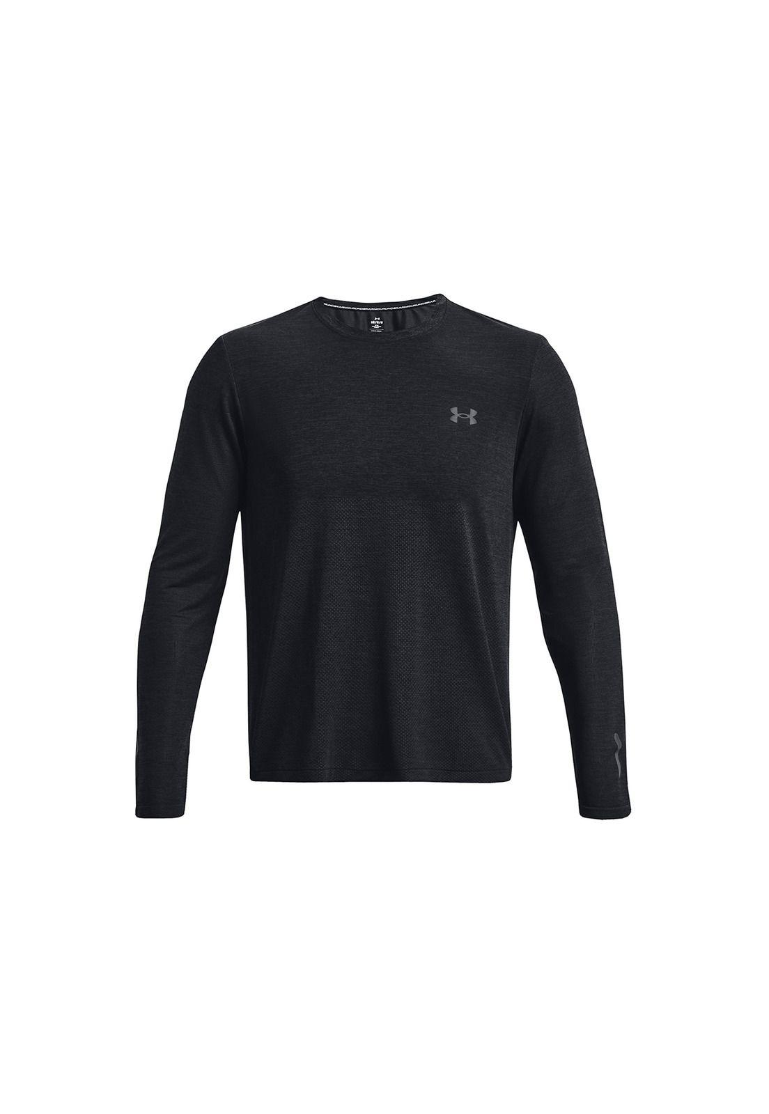 Polera UA Seamless Stride hombre Negro-0
