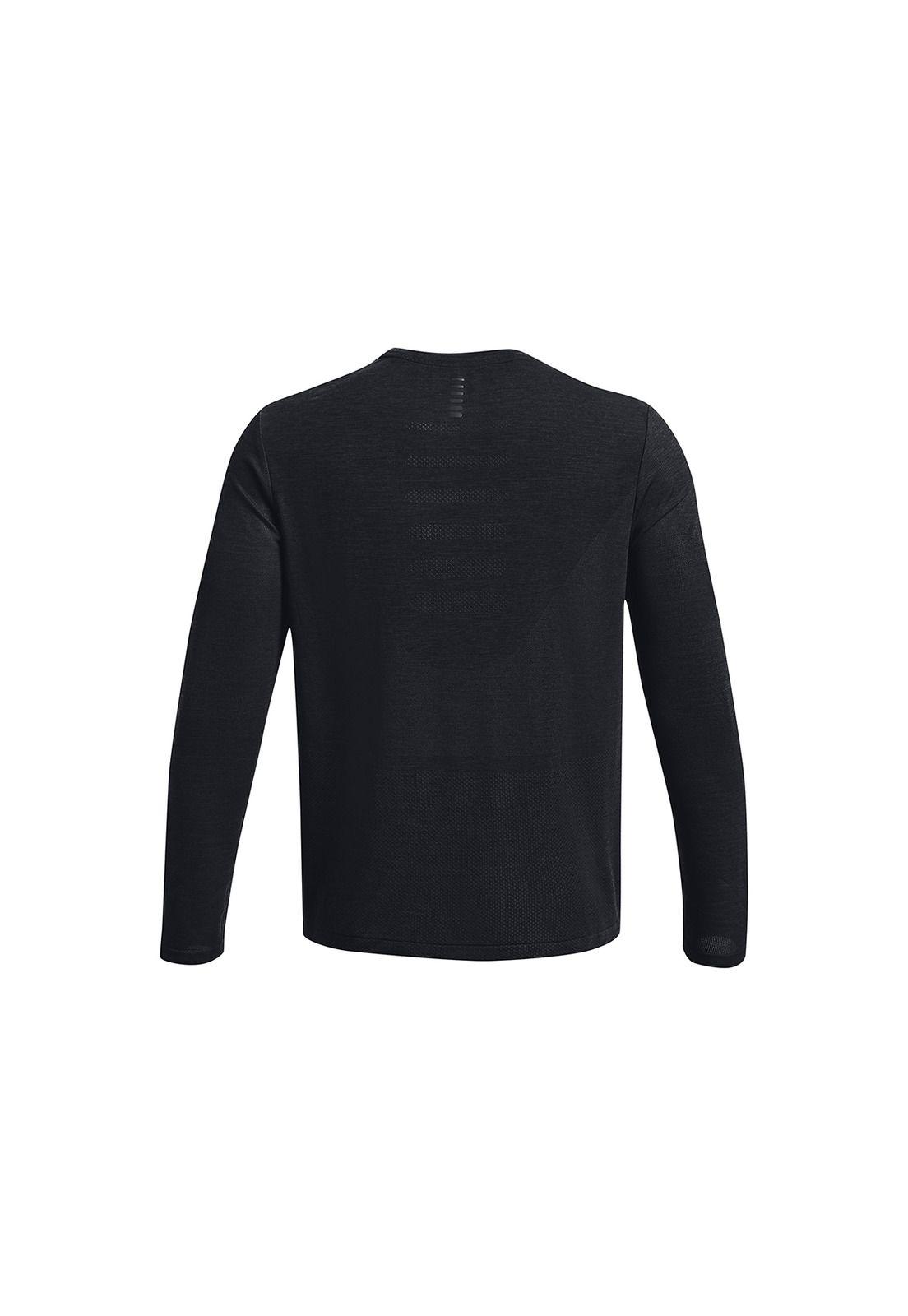 Polera UA Seamless Stride hombre Negro-1
