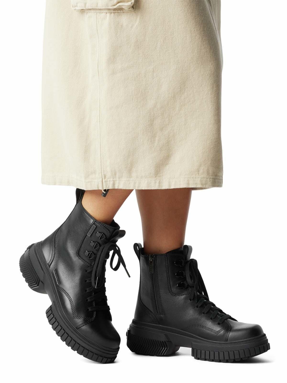 Bota Cuero Ona Ave Boot Lace Wp Negro  Mujer-9