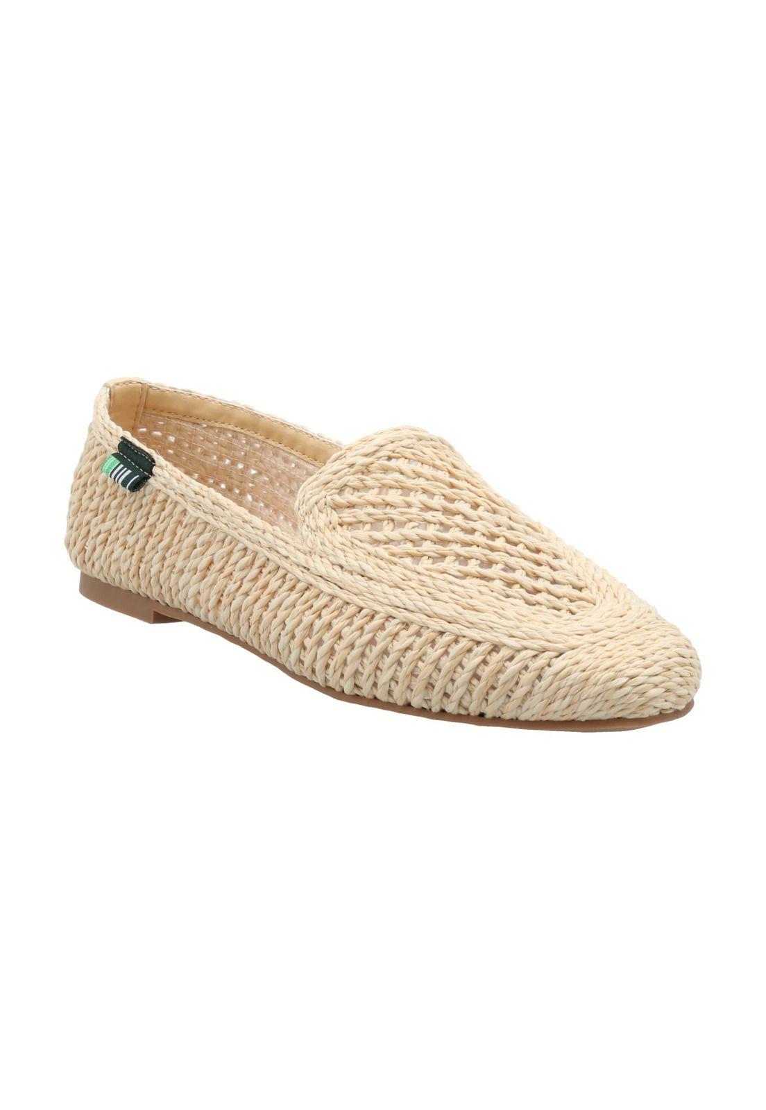 Mocasín Rafia Mujer Rita Crema-1