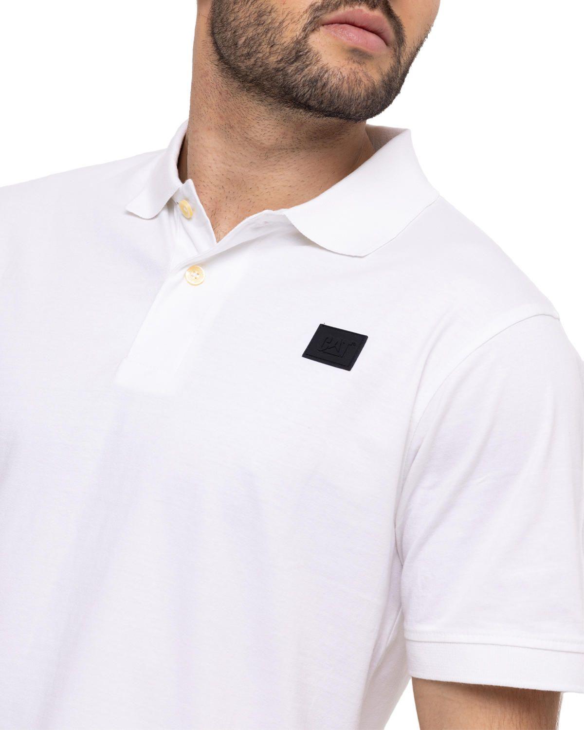 Polo Logo Jersey Polo Blanco Hombre-4