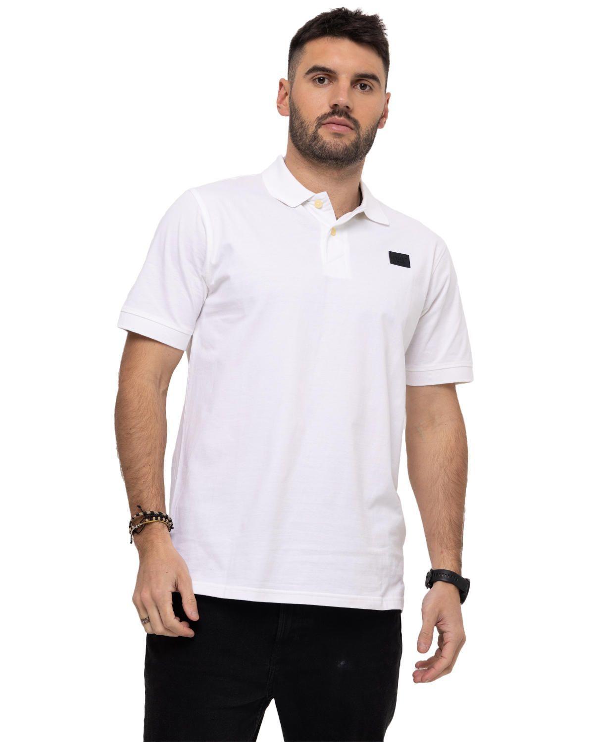 Polo Logo Jersey Polo Blanco Hombre-1