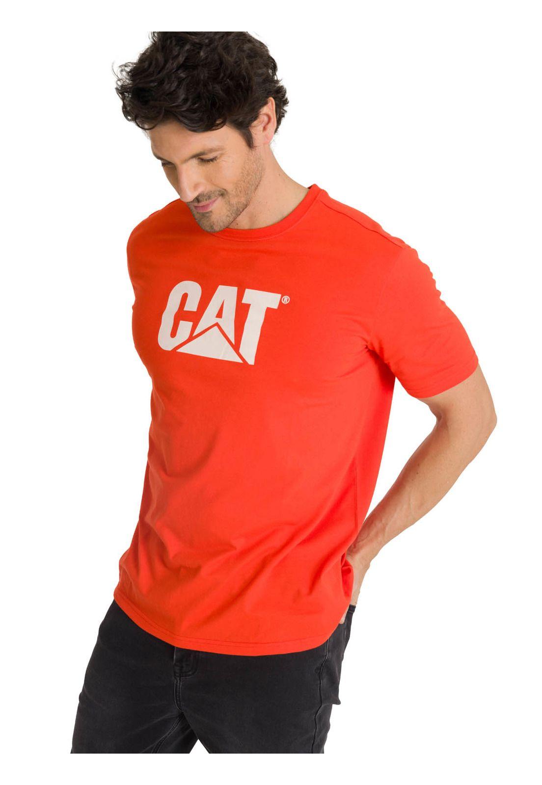 Polera Manga Corta Hombre Logo Roja-0