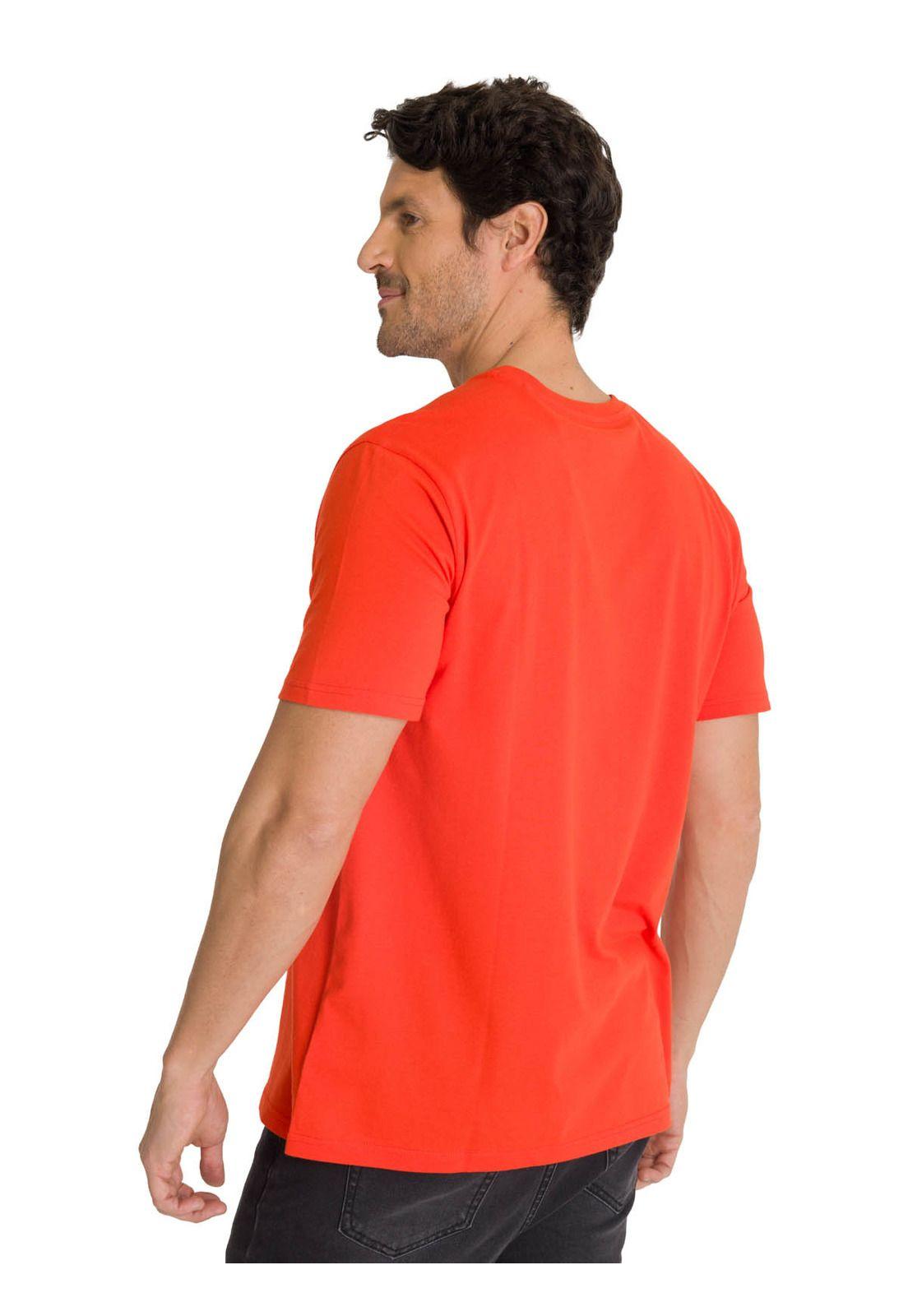 Polera Manga Corta Hombre Logo Roja-3