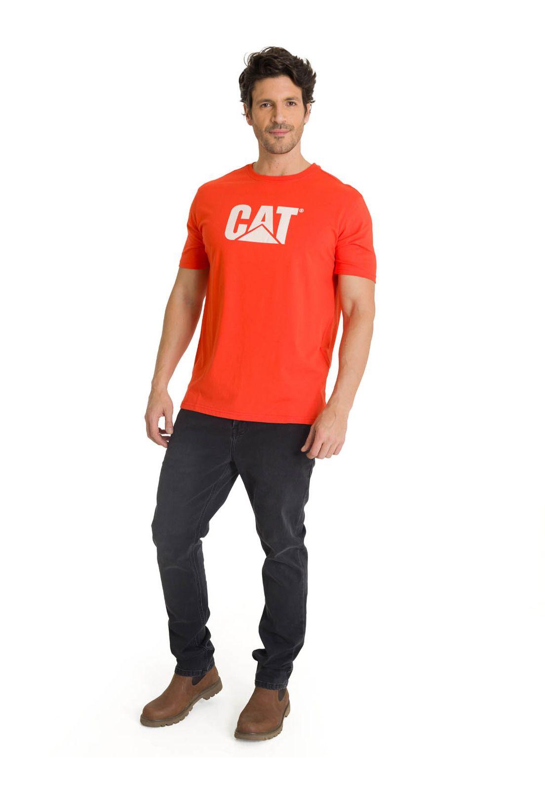 Polera Manga Corta Hombre Logo Roja-5