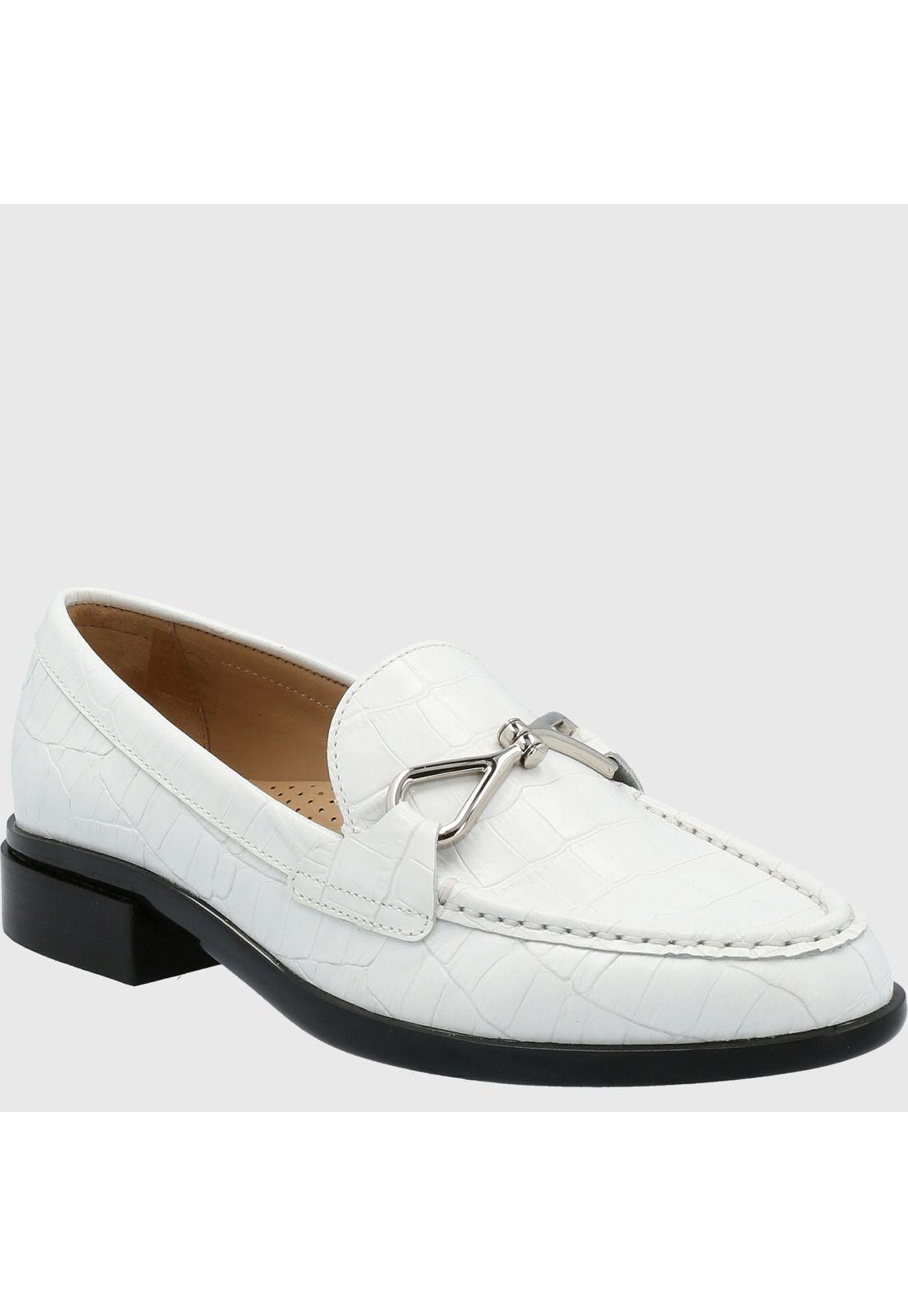 Zapato Cuero Mujer Tidal Blanco-0