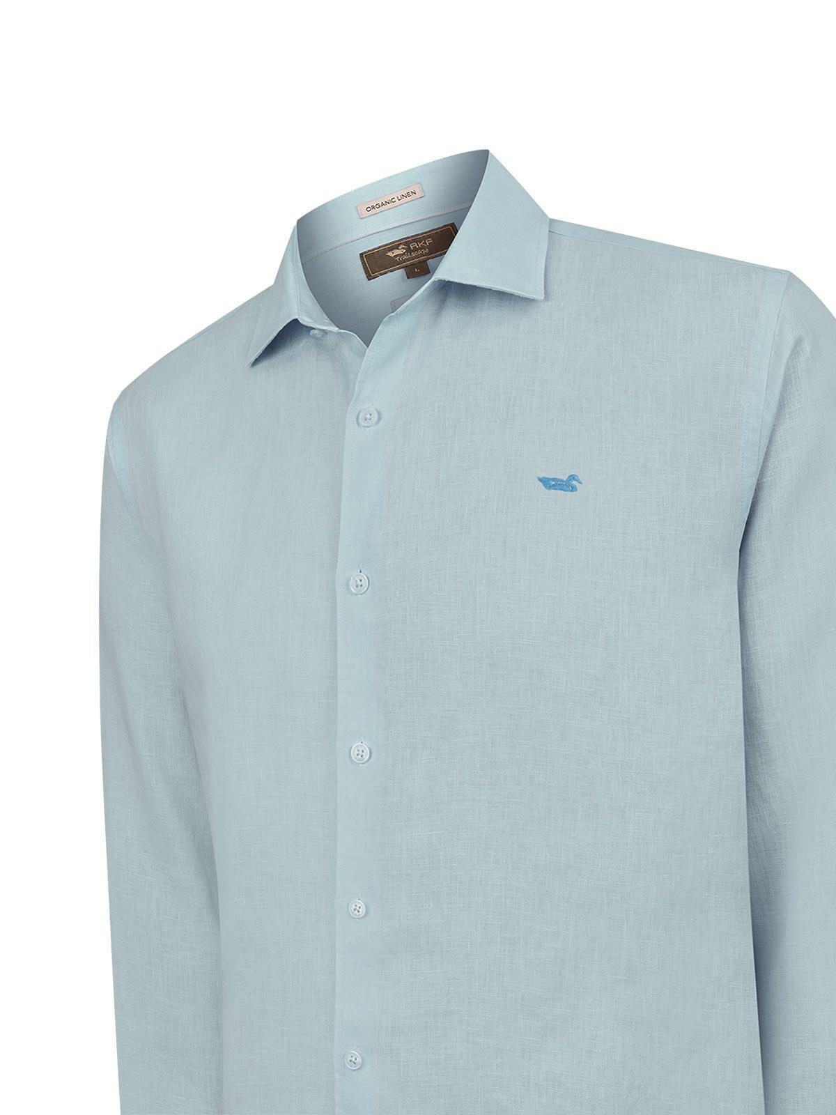 Camisa Lino Orgánico Hombre Linenit Verde-3