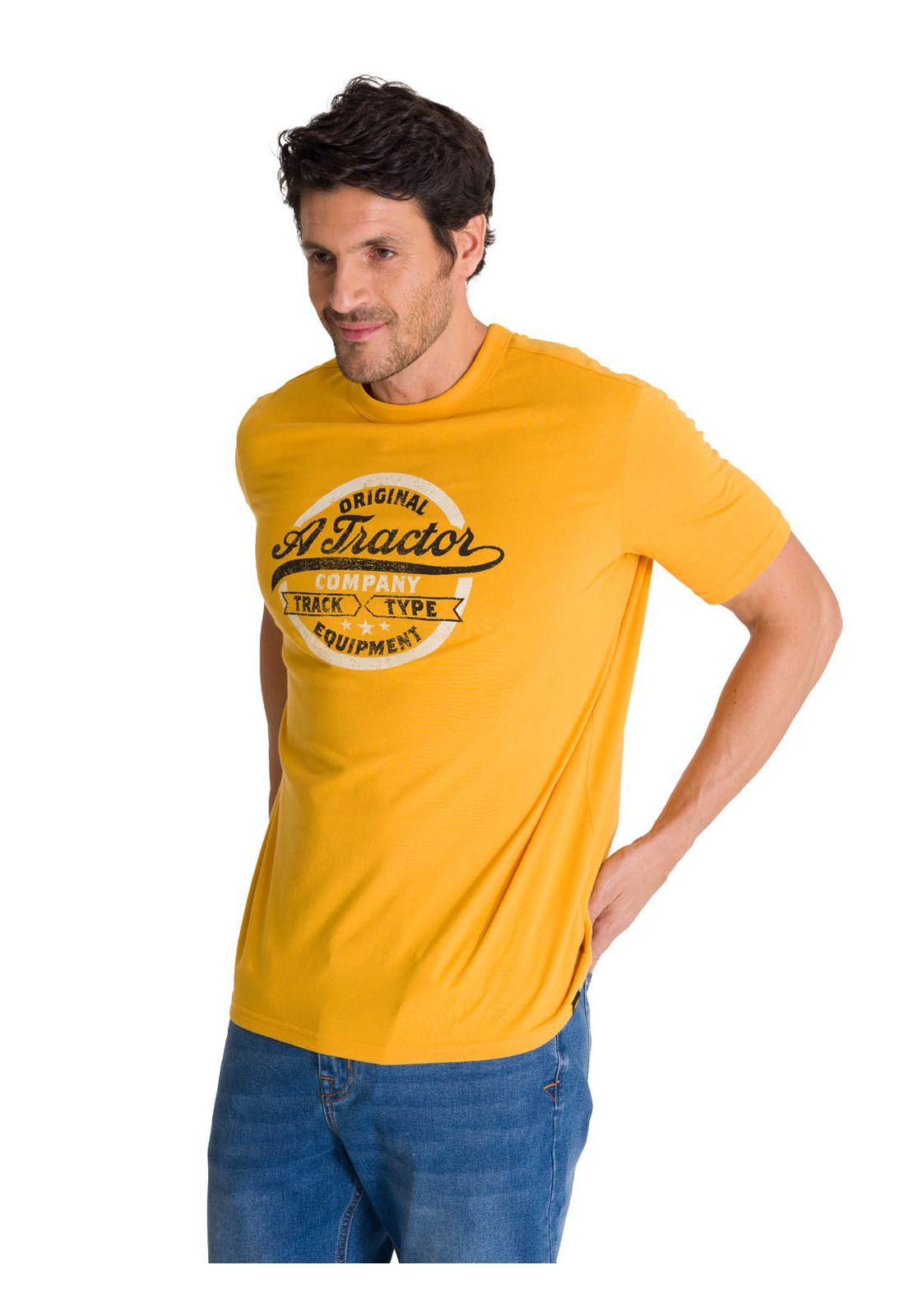 Polera Manga Corta Hombre Original Tractor Amarillo-1