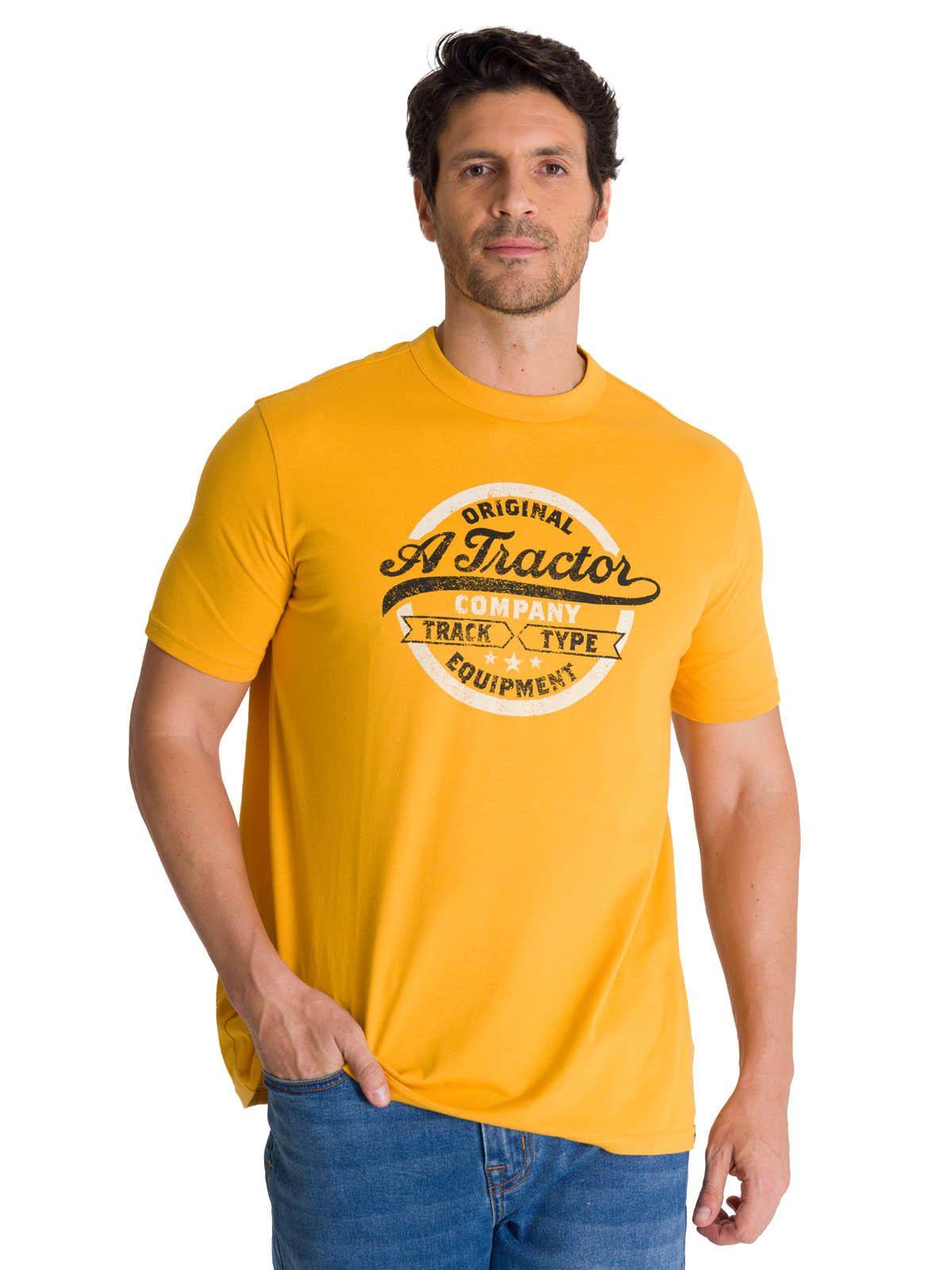 Polera Manga Corta Hombre Original Tractor Amarillo-0