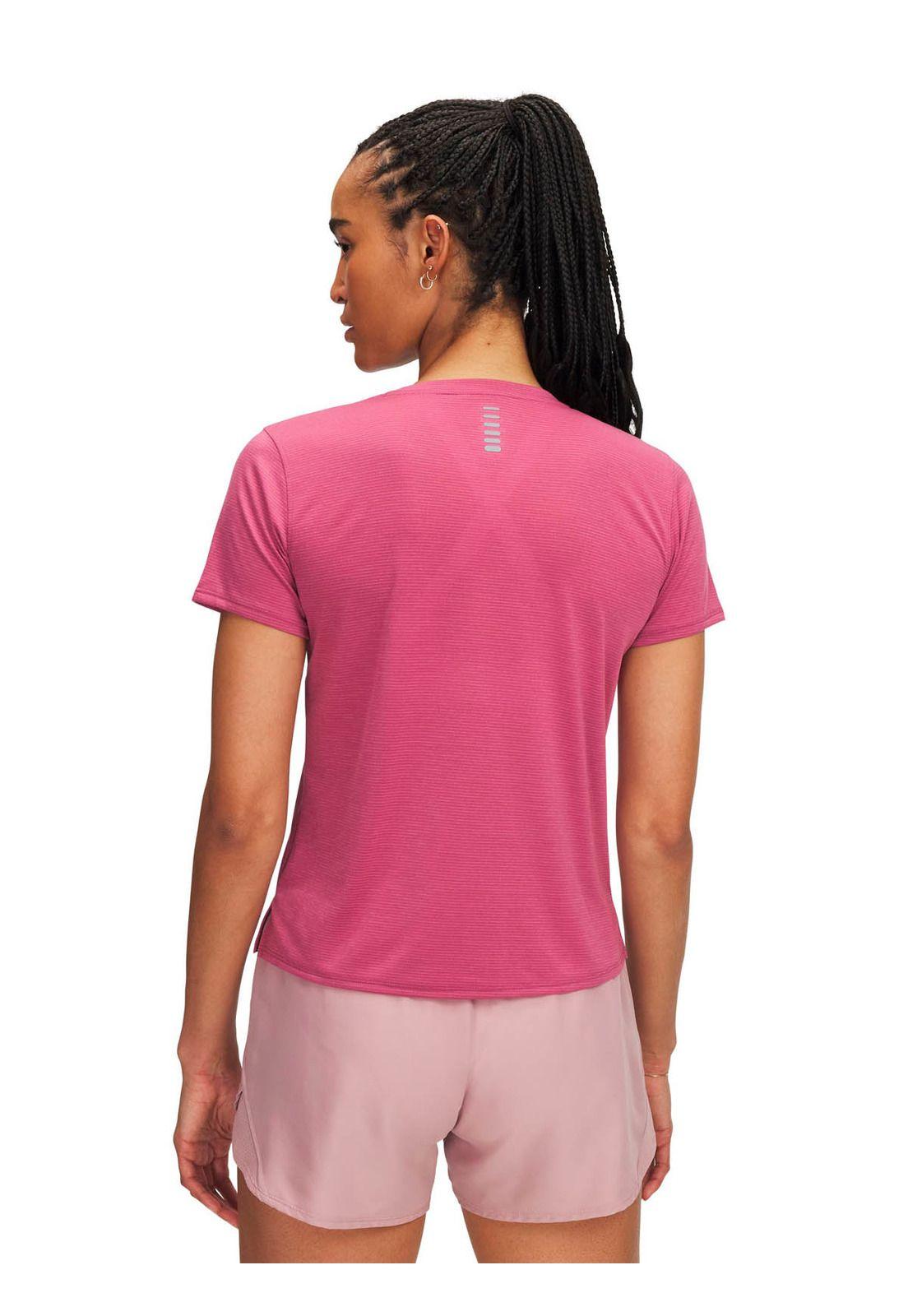 Polera Manga Corta Running para Mujer Launch Rojo 
-4