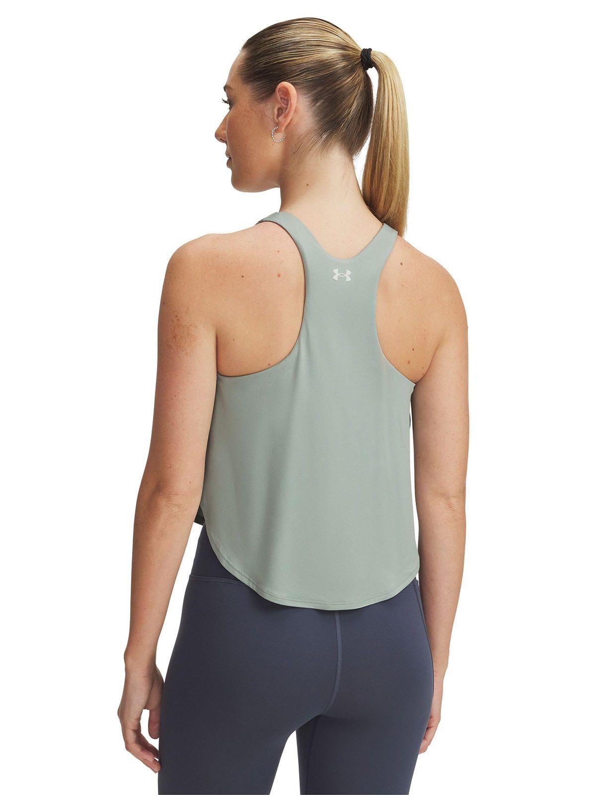 Polera Sin Mangas Ua Motion Loose 2-In-1 Verde Para Muj-1