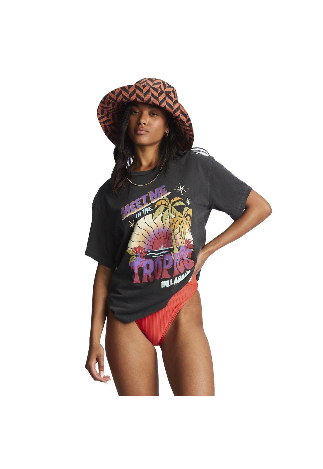 Polera M/C Mujer Meet Me In The Negro-0