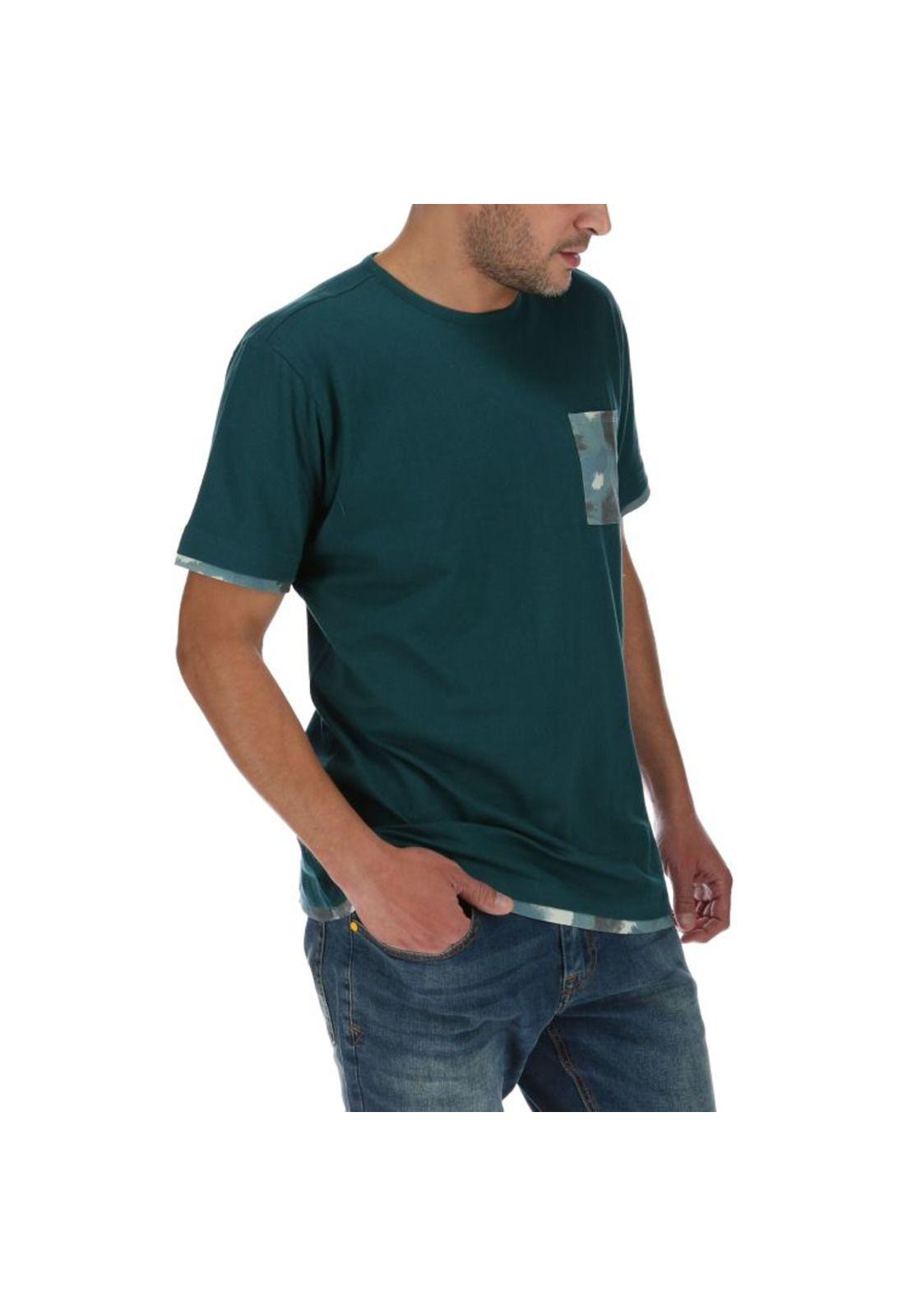 Polera Mc Hombre Camo Pocket Tee Verde Petróleo-3