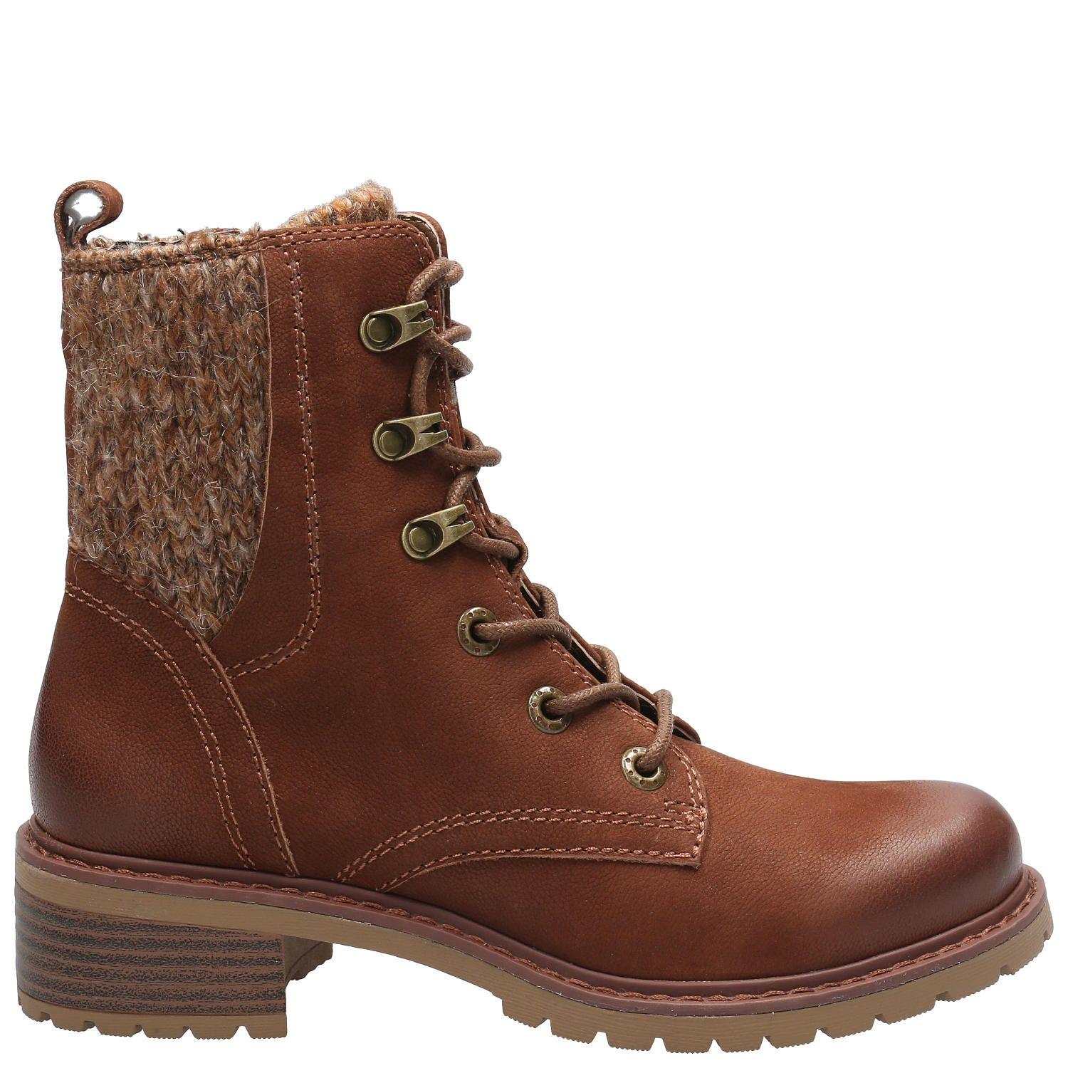 Botin Cuero Mujer Cai Café-1