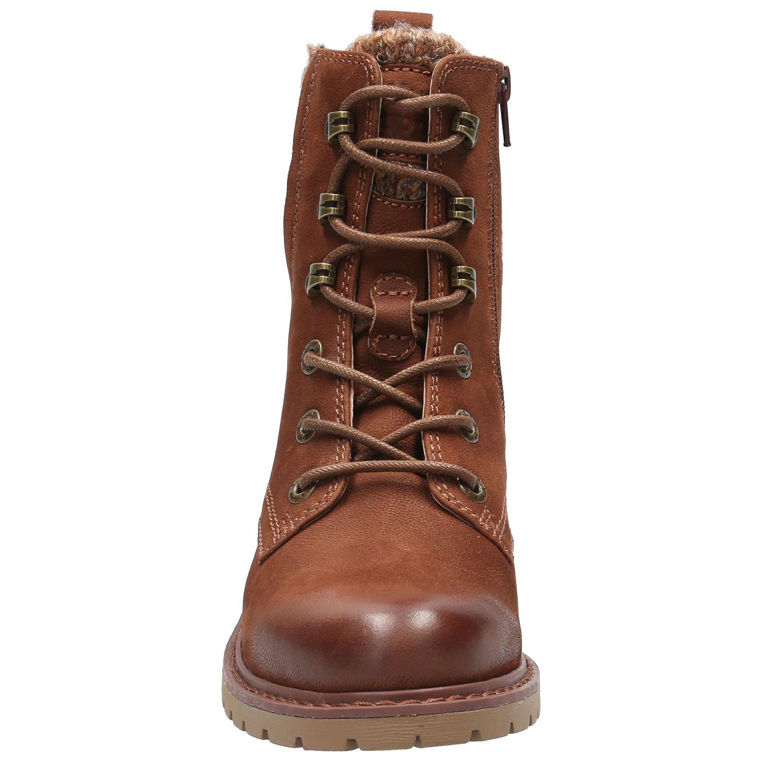 Botin Cuero Mujer Cai Café-3