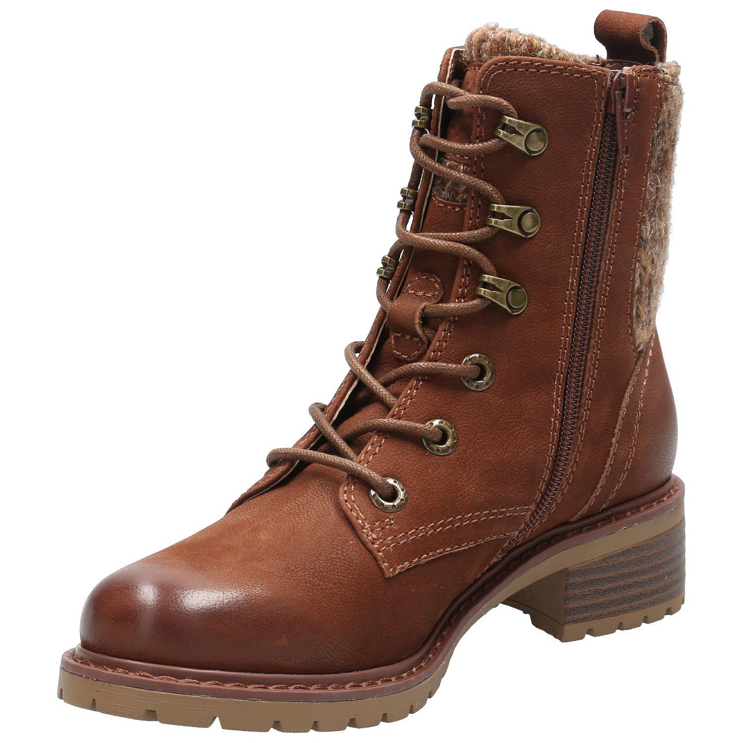 Botin Cuero Mujer Cai Café-4